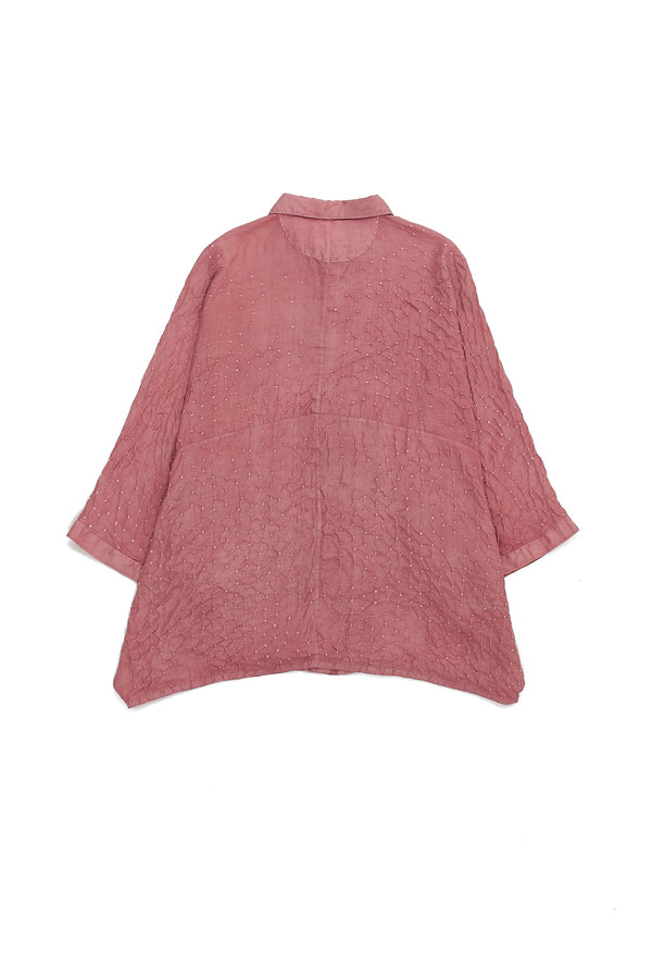 CHALK PINK SILK BANDHANI UNISEX SHIRT