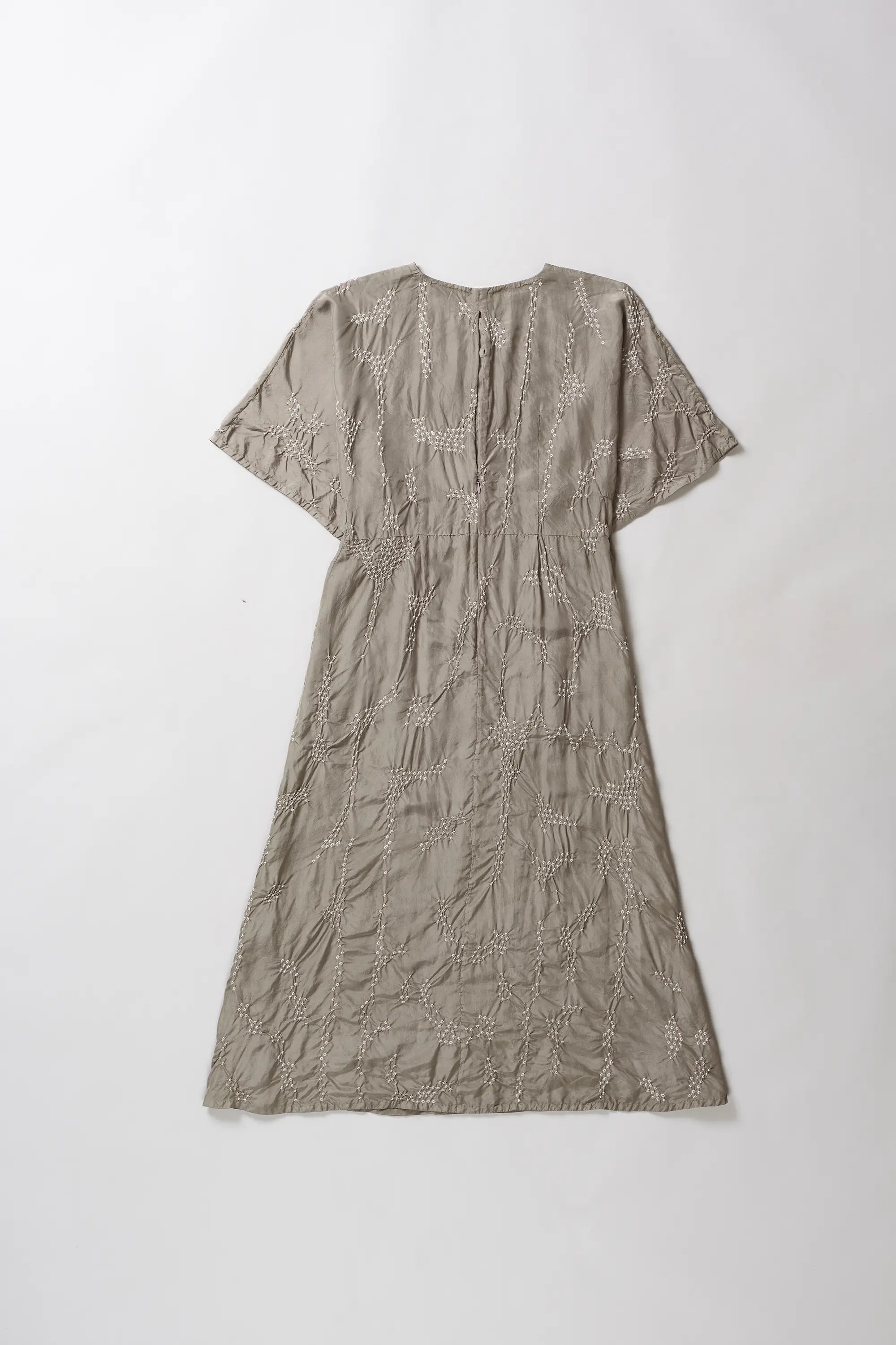Bandhani Dress in Charcoal