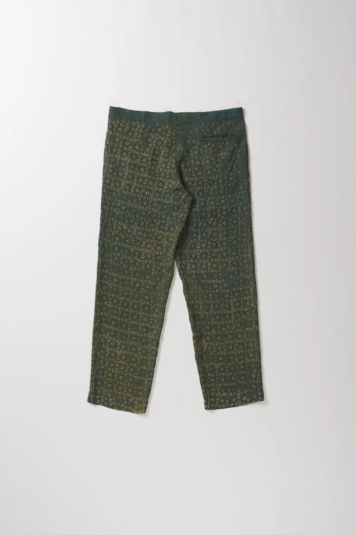 Bottle Green Shibori Pant