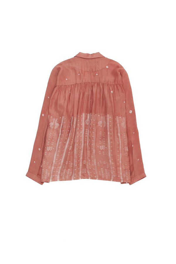 CHALK PINK SILK SHIBORI UNISEX SHIRT