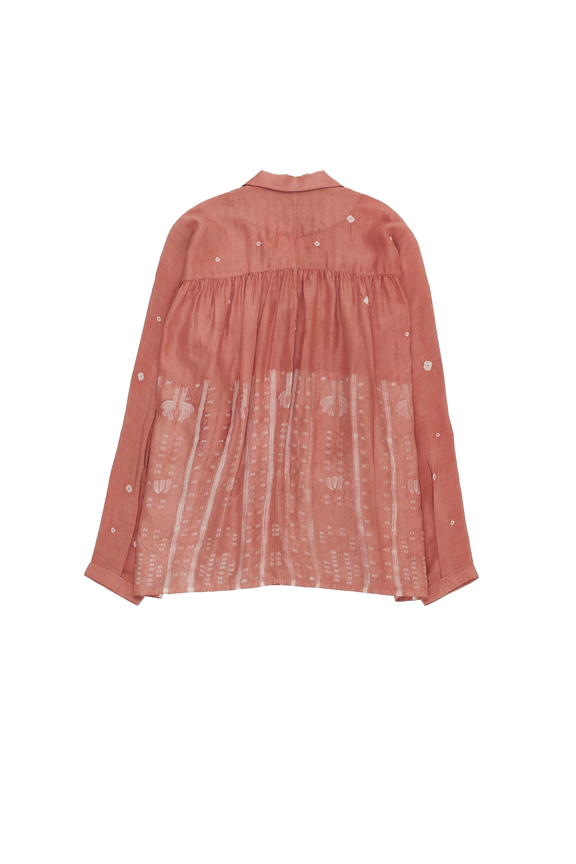 CHALK PINK SILK SHIBORI UNISEX SHIRT