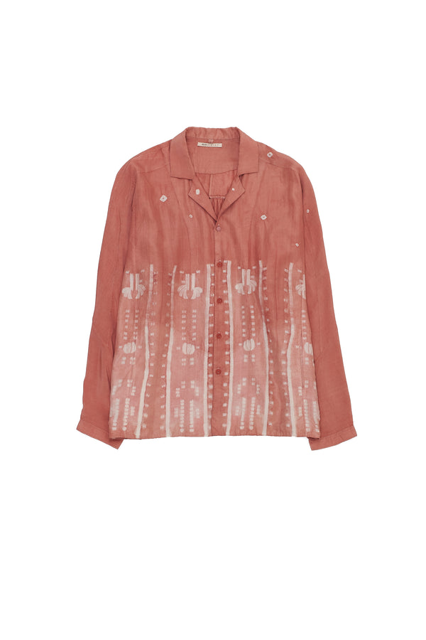 CHALK PINK SILK SHIBORI UNISEX SHIRT