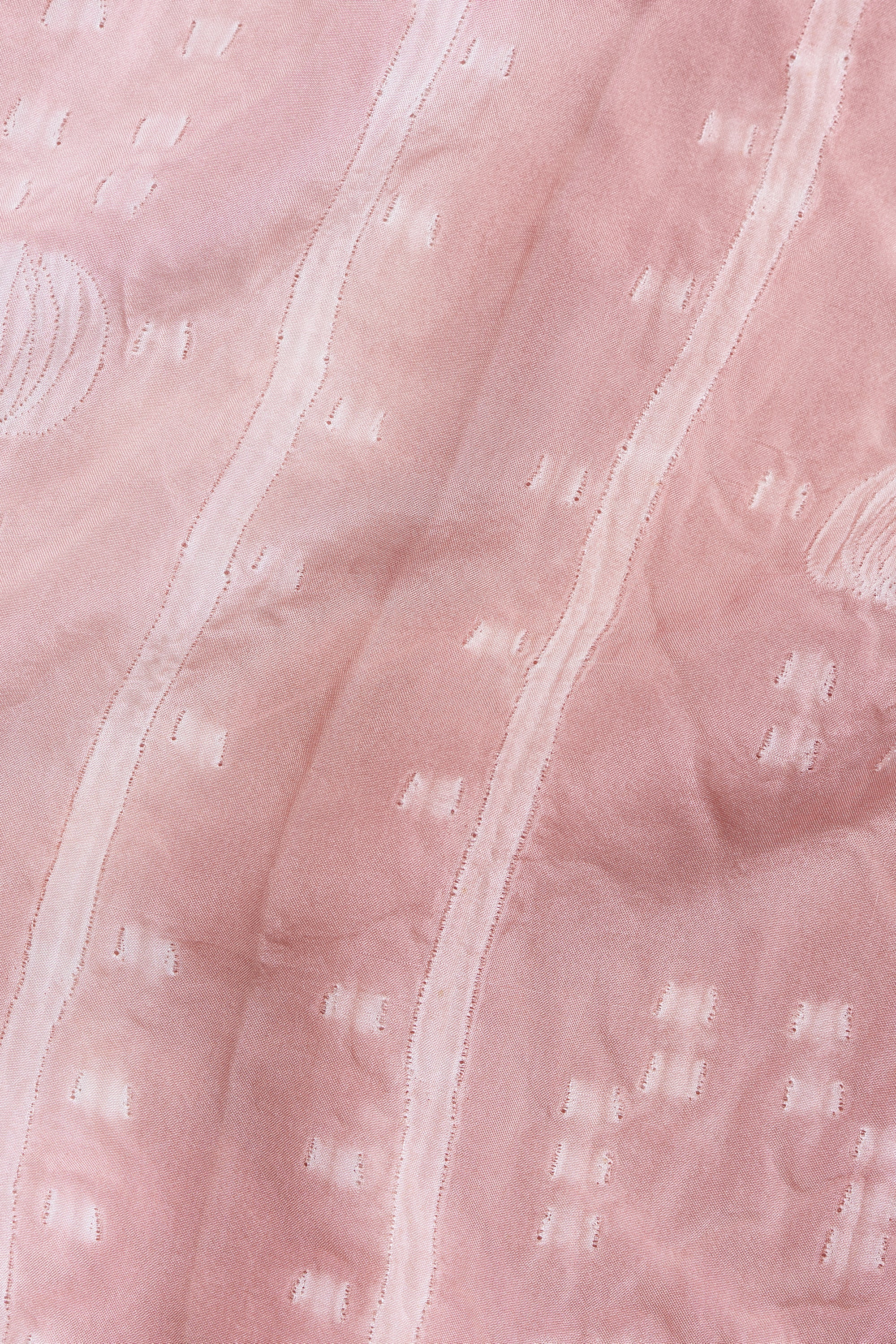 CHALK PINK SHIBORI SOFT SILK DRESS