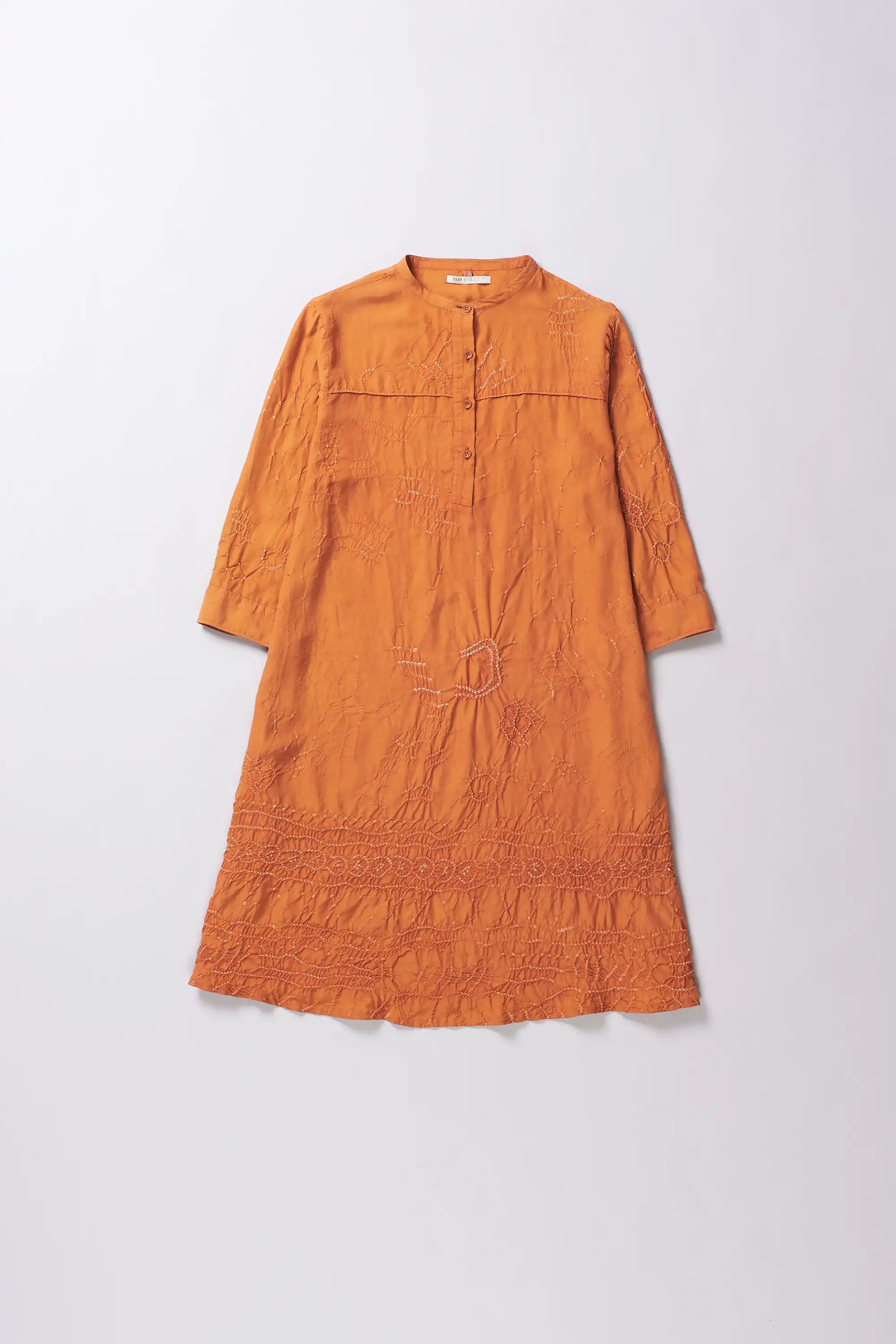 Flared Women Bandhani Dress