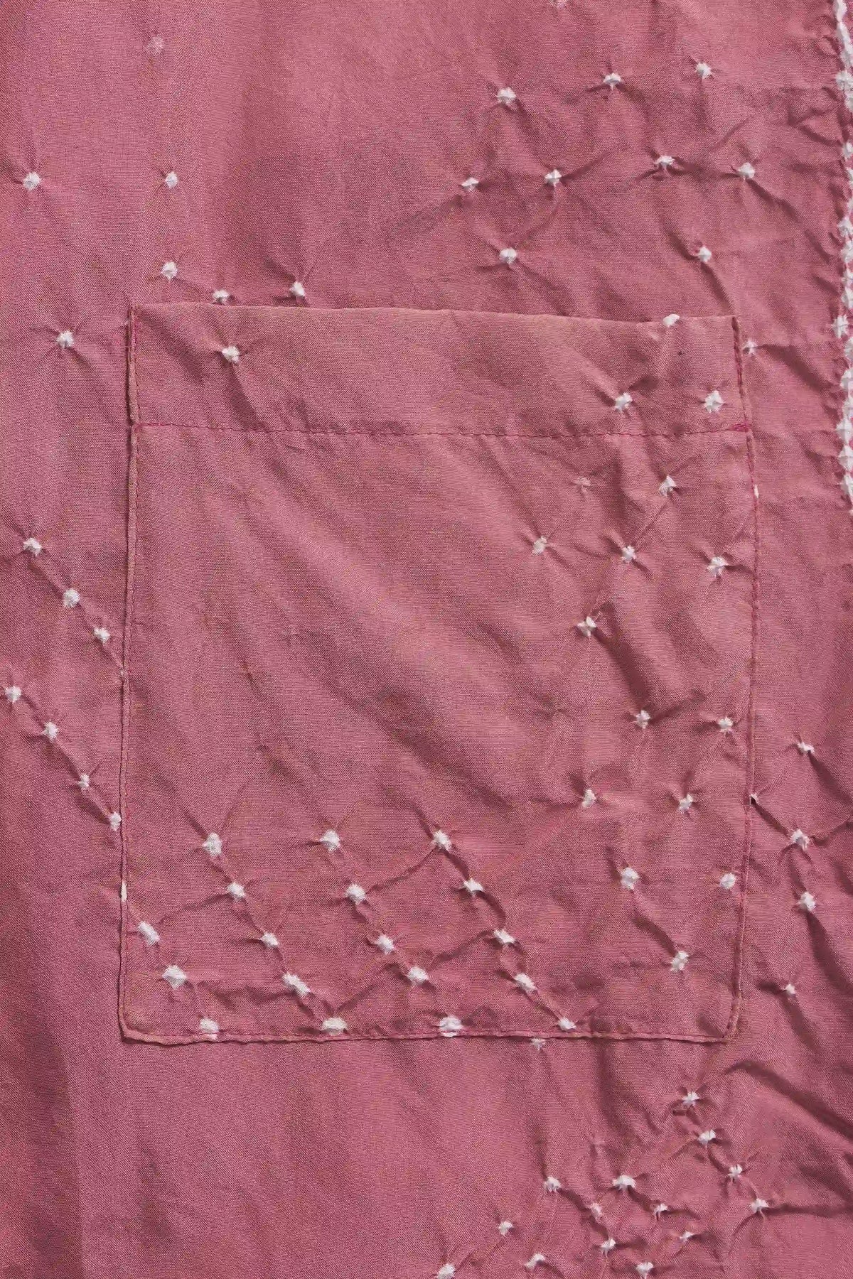 Fuschia Pink Silk Bandhani Unisex Shirt