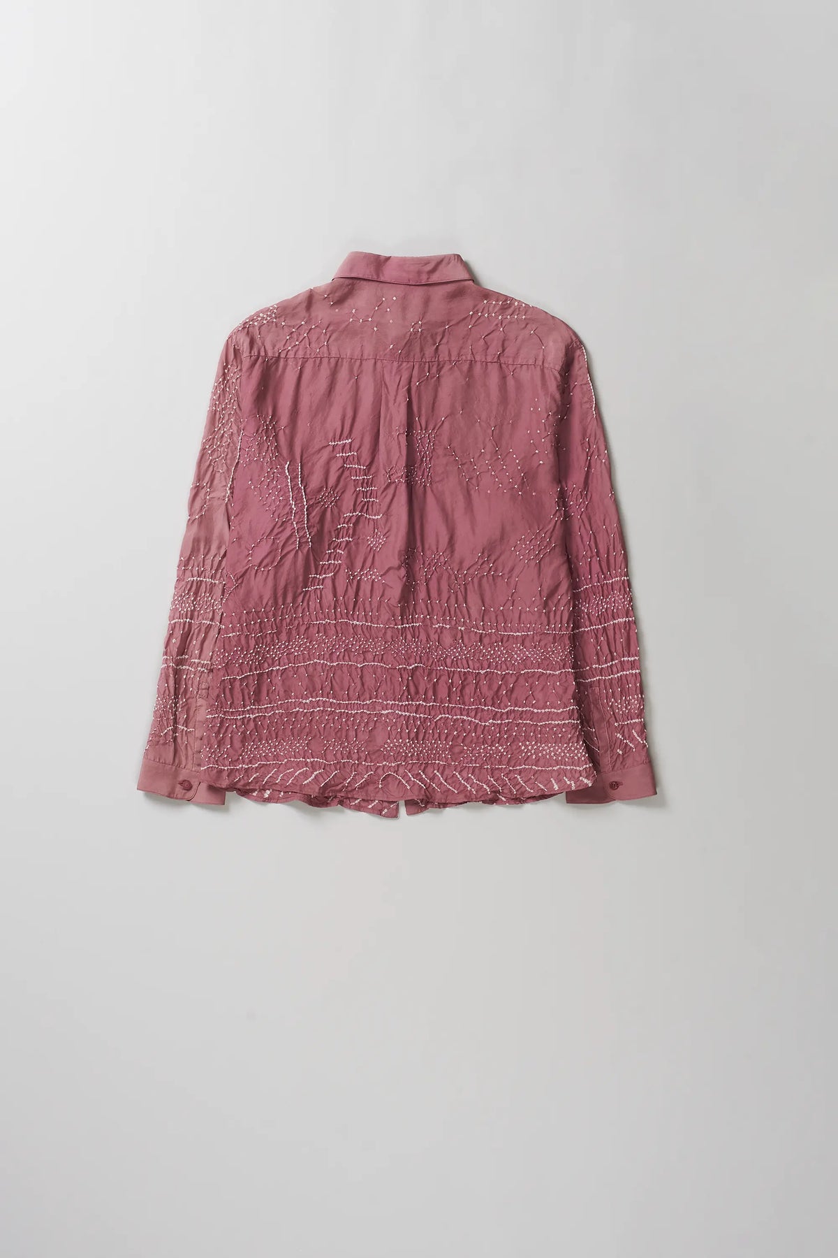 Fuschia Pink Silk Bandhani Unisex Shirt