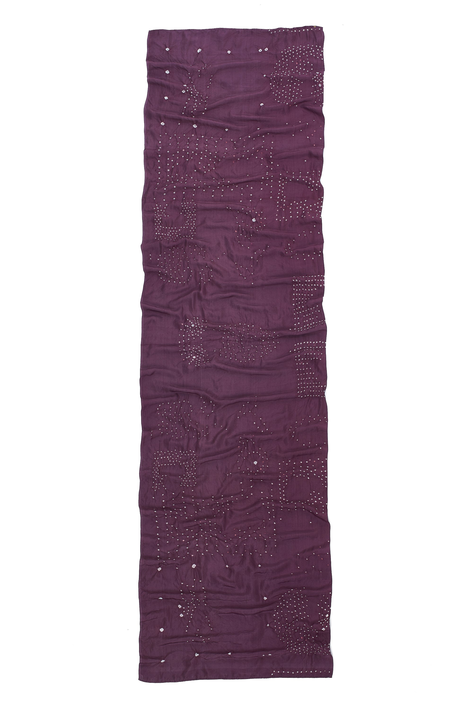 WINE COLOUR BANDHANI SILK WOMEN'S SCARF