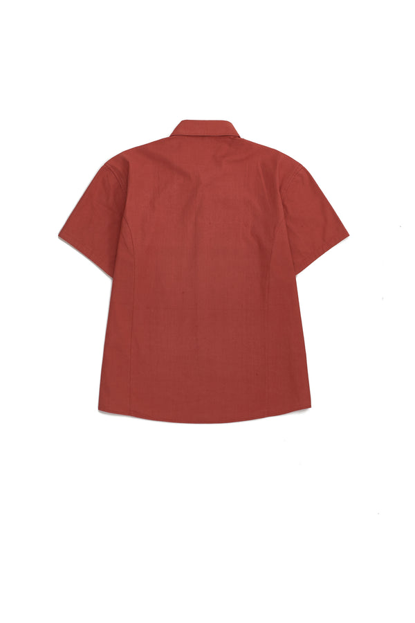 RED HANDSPUN COTTON SHIRT