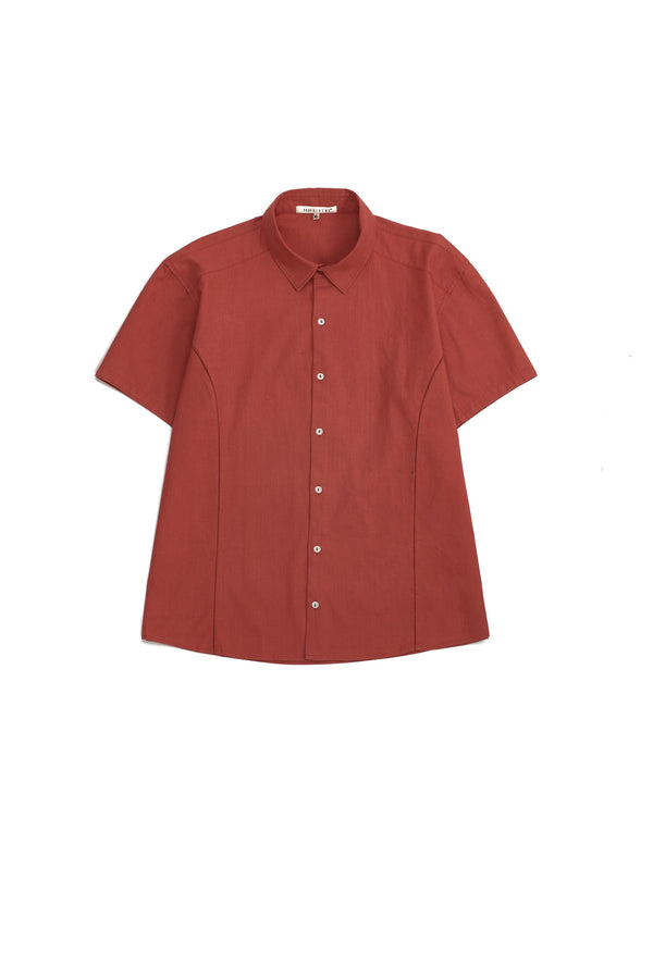 RED HANDSPUN COTTON SHIRT