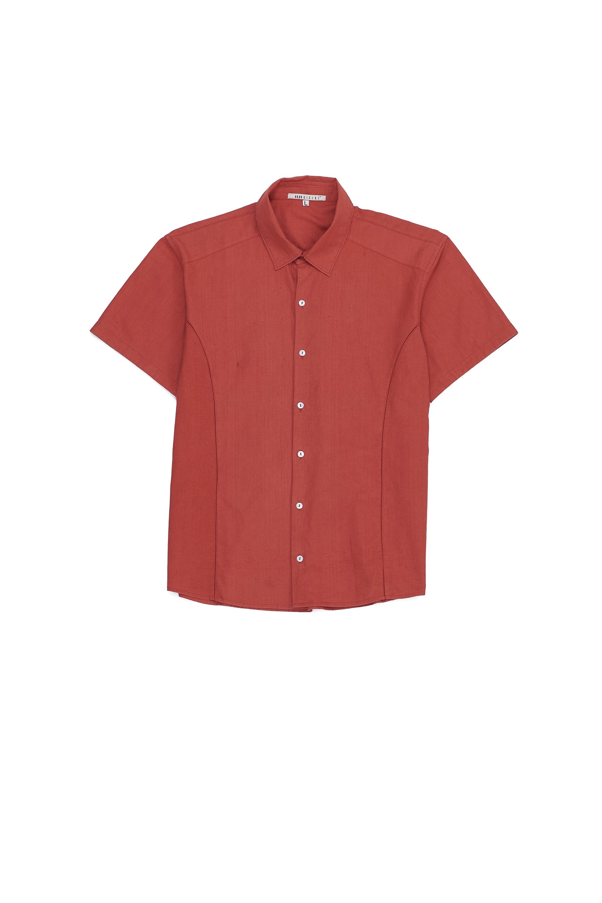 RED HANDSPUN COTTON SHIRT