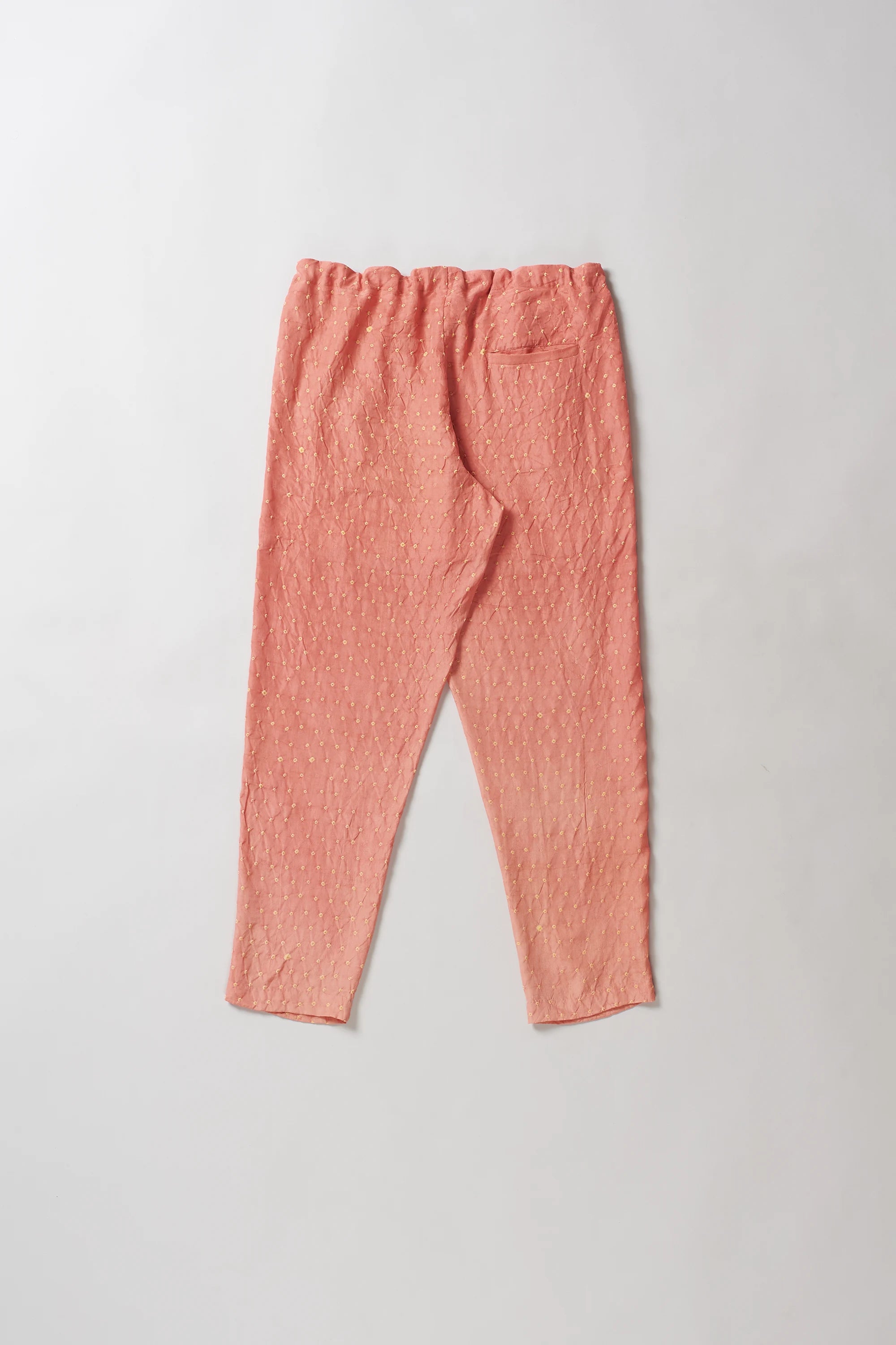 Bandhani Pant in Tea Rose