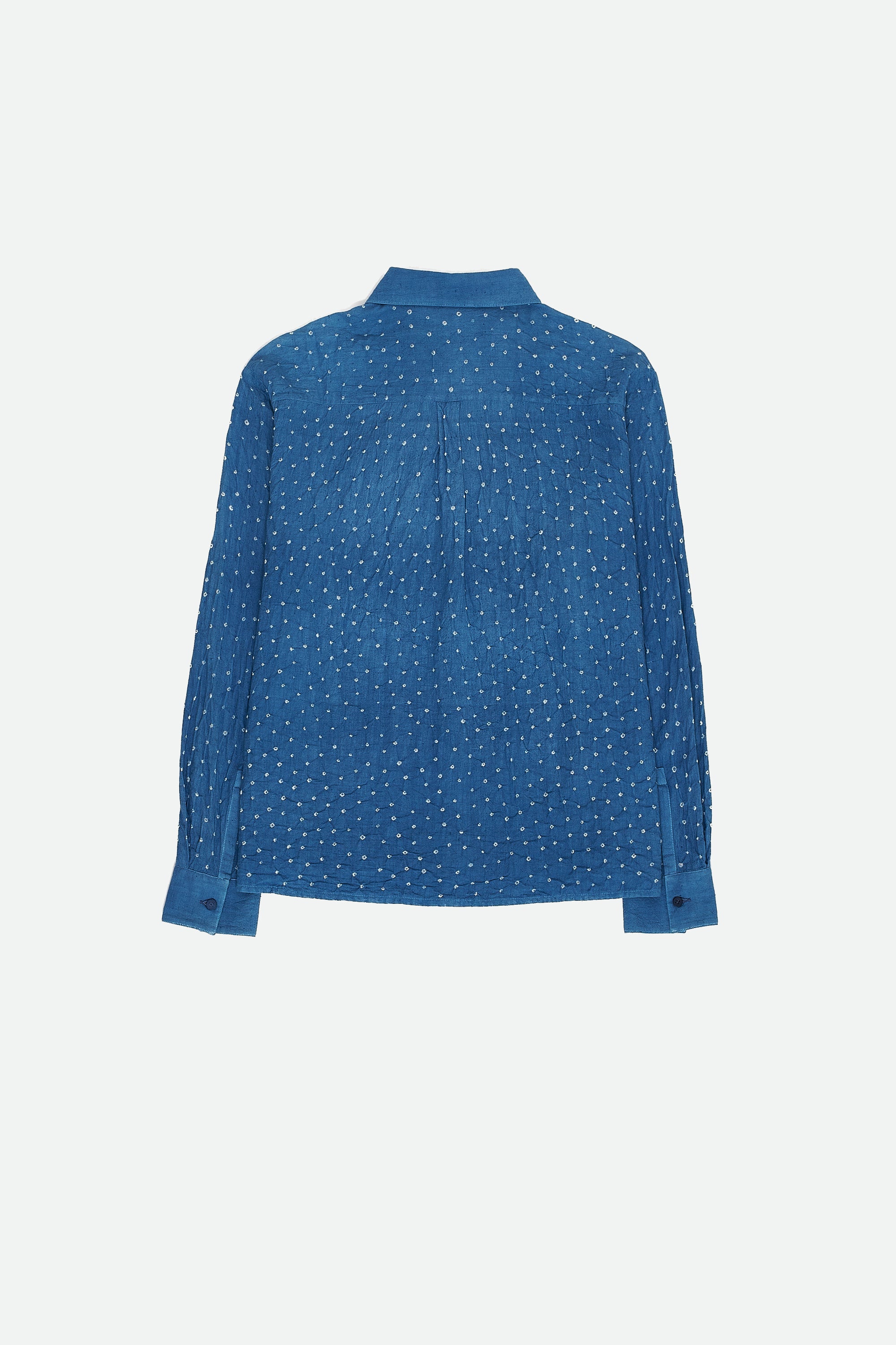 LIGHT INDIGO ORGANIC COTTON BANDHANI SHIRT