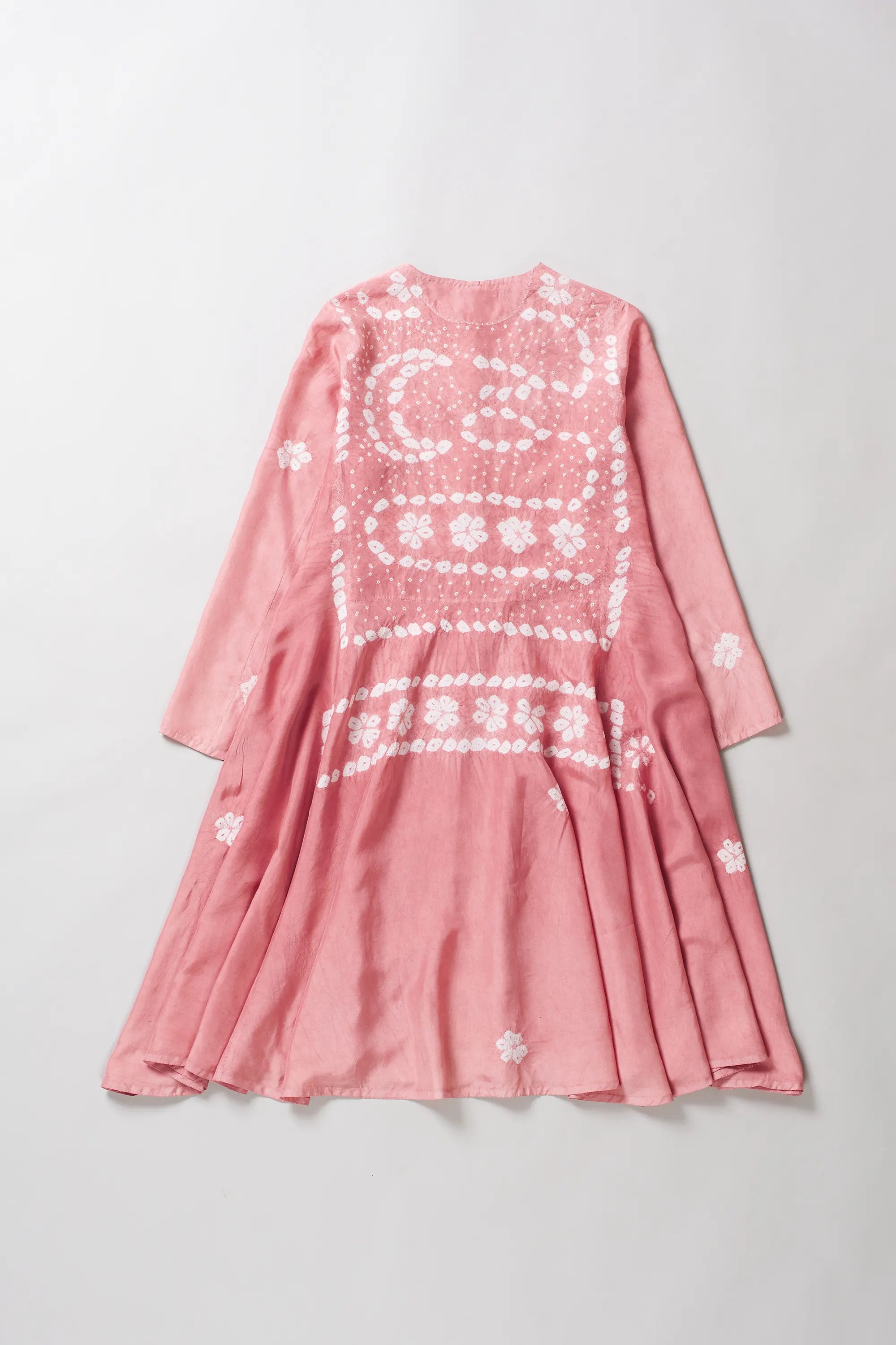 Pink Wood Bandhani Dress