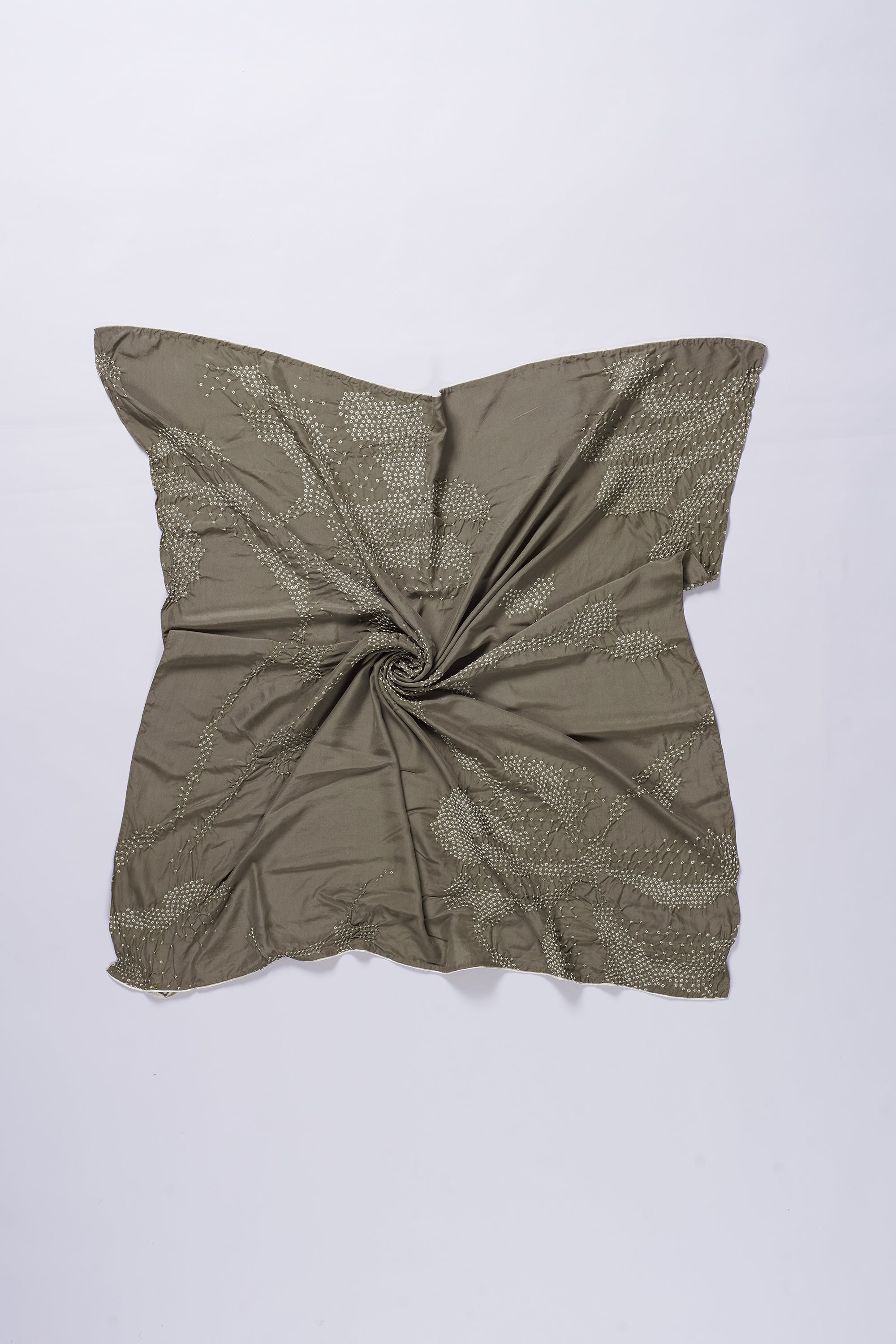 CHARCOAL DYED SILK SCARF