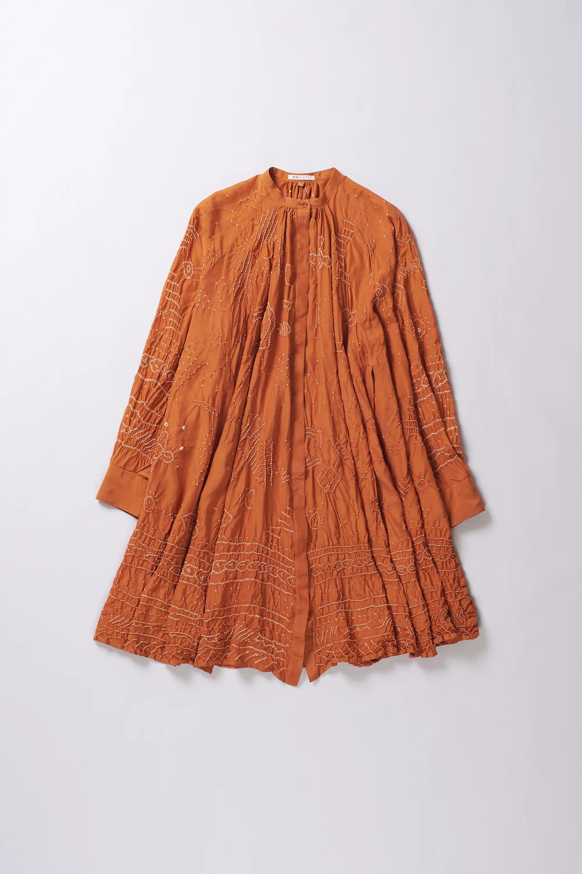 Bandhani Dress in Sunset Orange