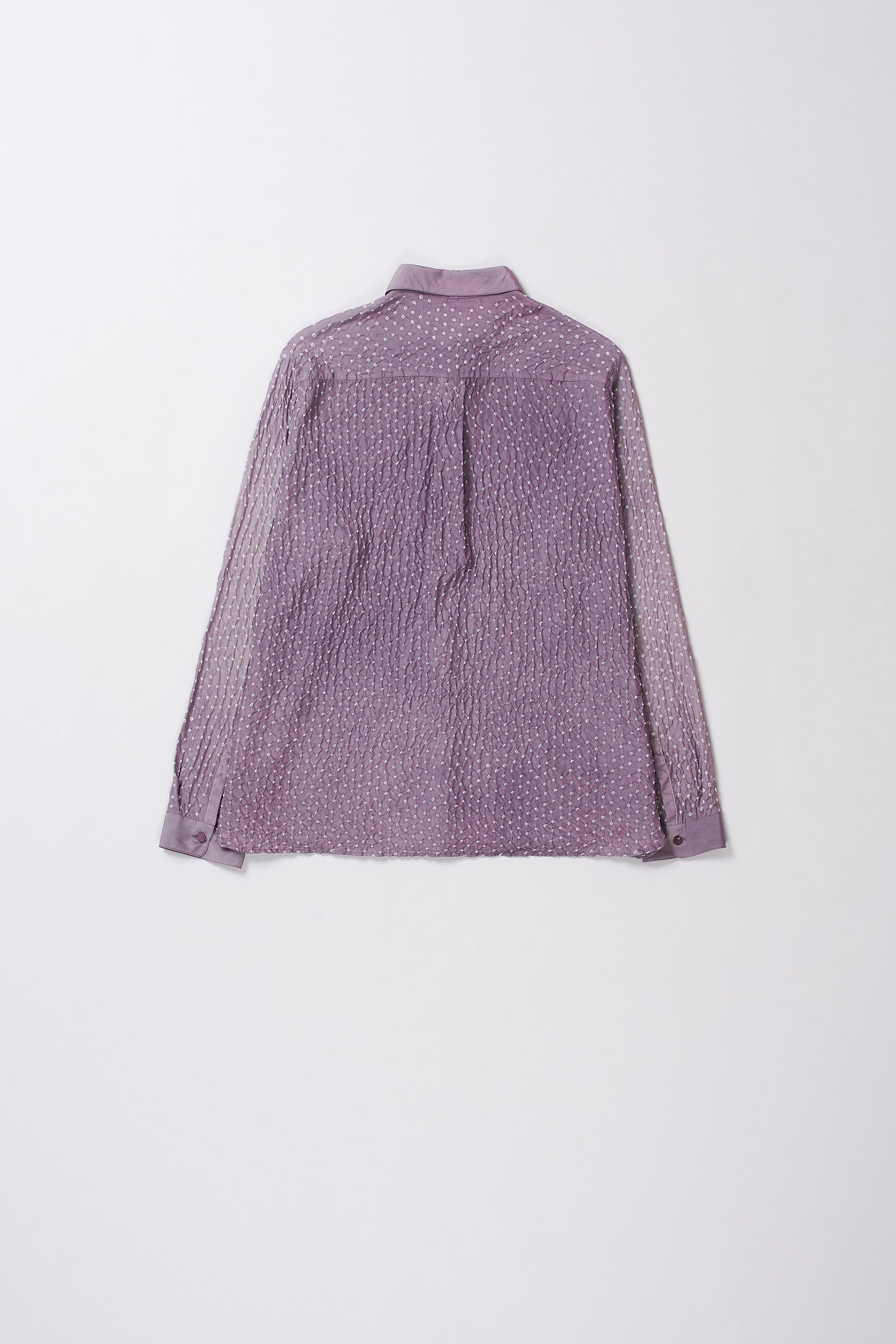 RELAXED FIT BANDHANI SHIRT DYED IN JAMUN