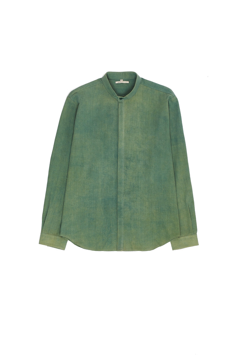 OLIVE GREEN SOLID MENS SHIRT