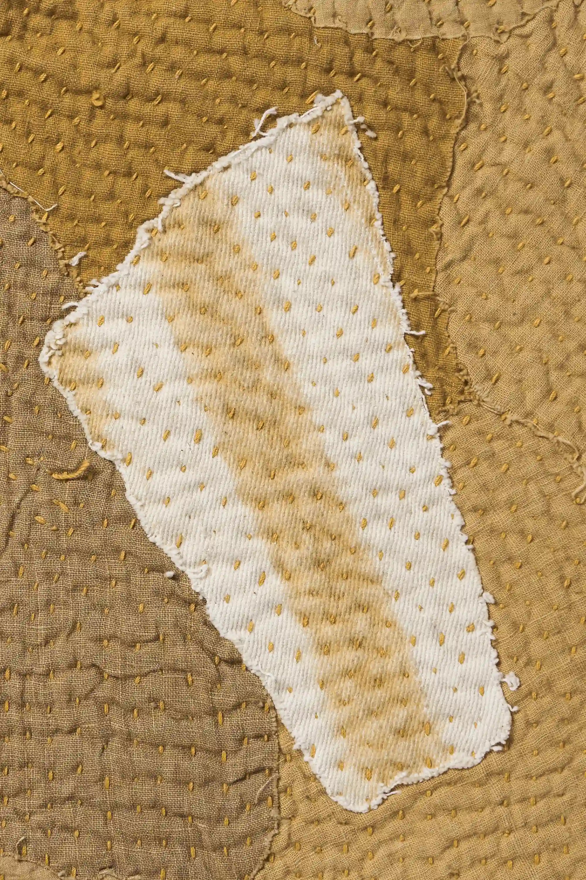 Fabric close-up with patchwork
