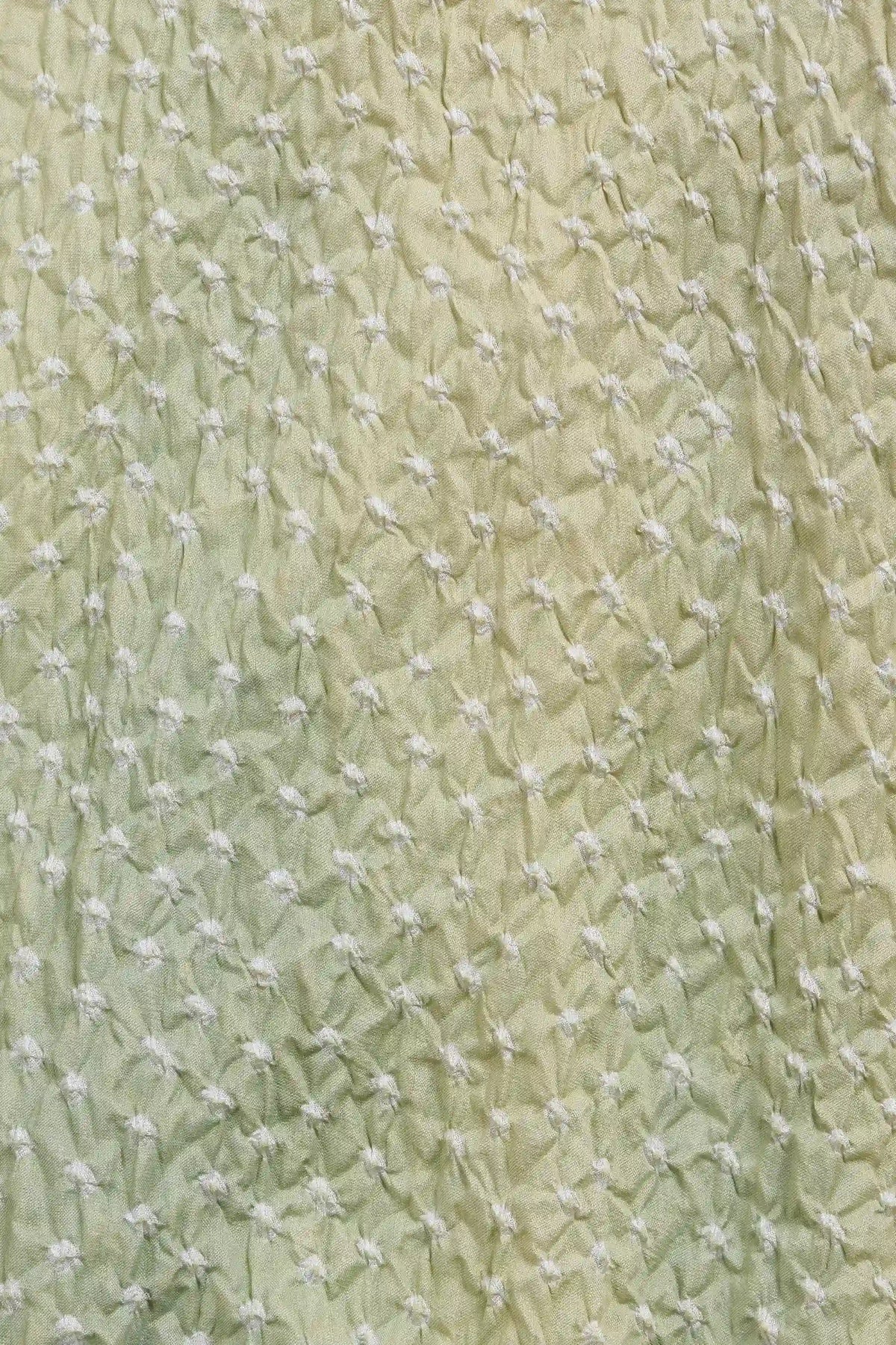 Silk Bandhani Dress in Mint Green