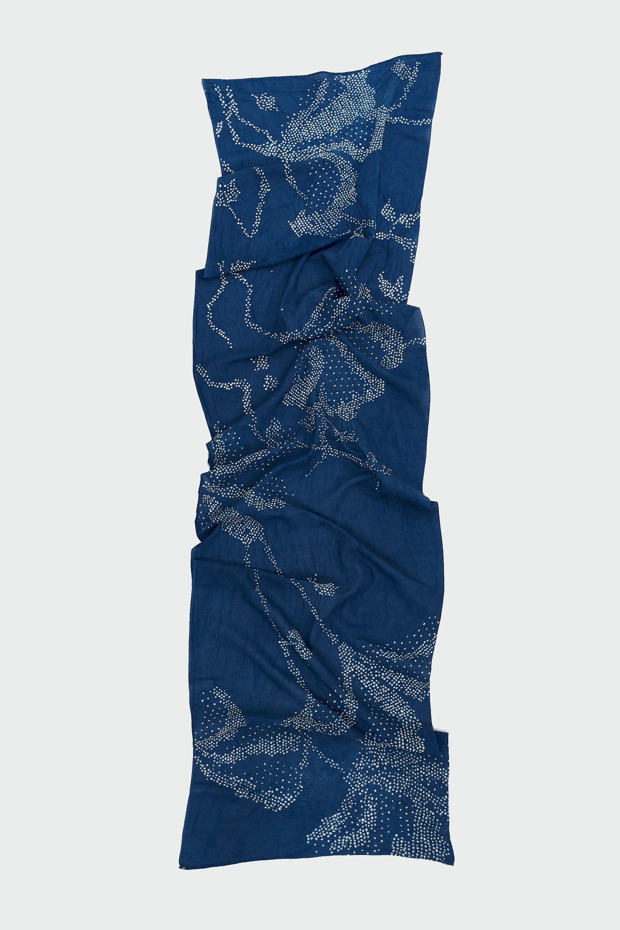 MEDIUM INDIGO COTTON BANDHANI SCARF