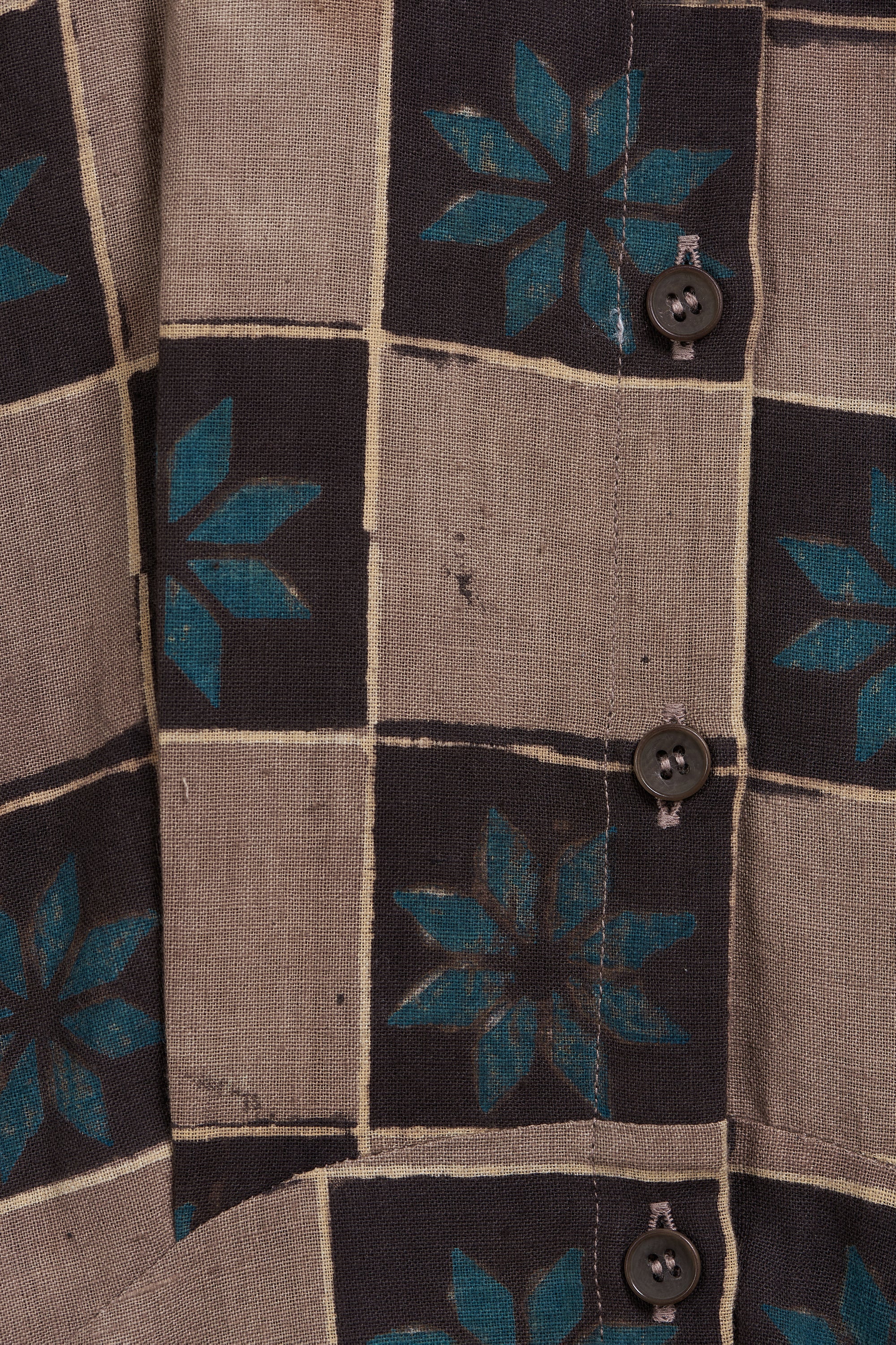 MULTI-COLOUR ATTHANGUDI TILE INSPIRED BLOCK PRINT DRESS