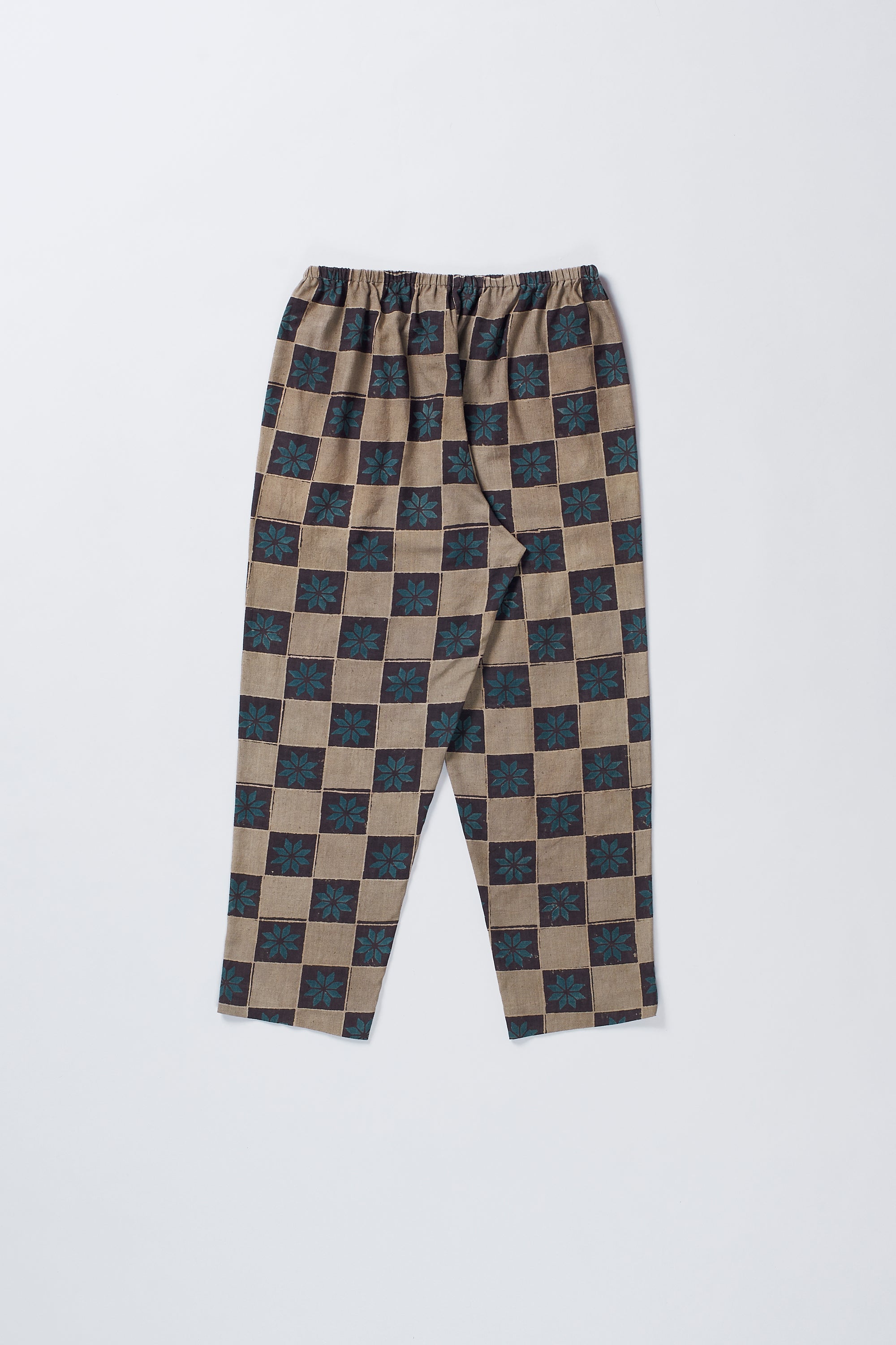 BLOCK PRINTED COTTON ELASTIC PANT