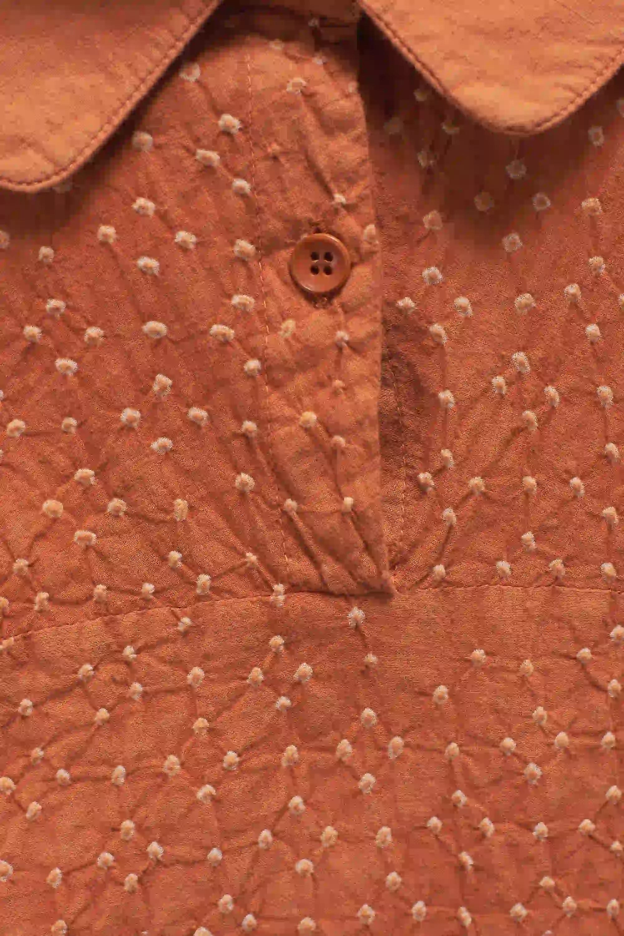 Sunset Orange Cotton Bandhani Dress