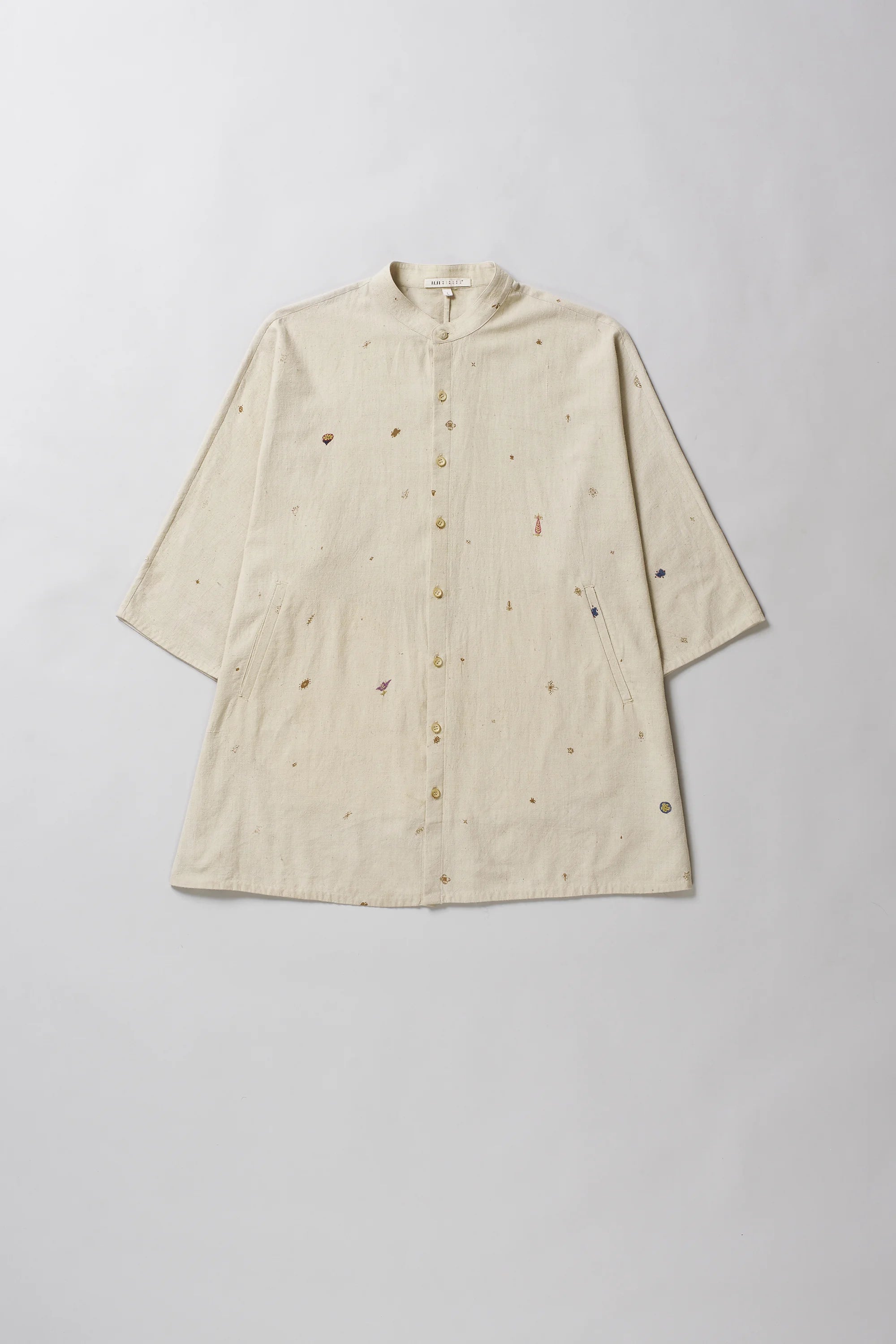 Whiskey Gold Screen Printed Shirt With Hand Details