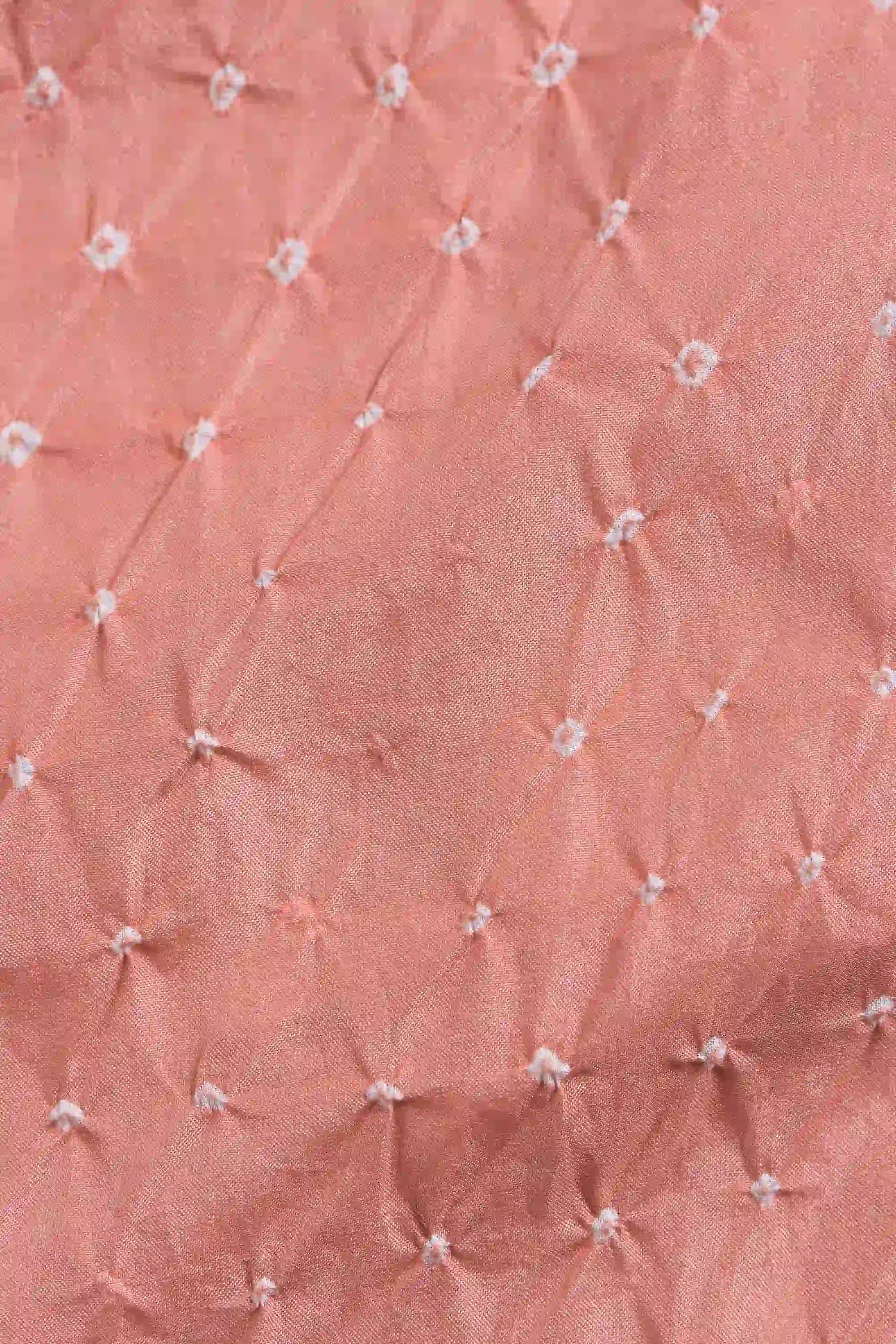 Chalk Pink Silk Trouser With Bandhani