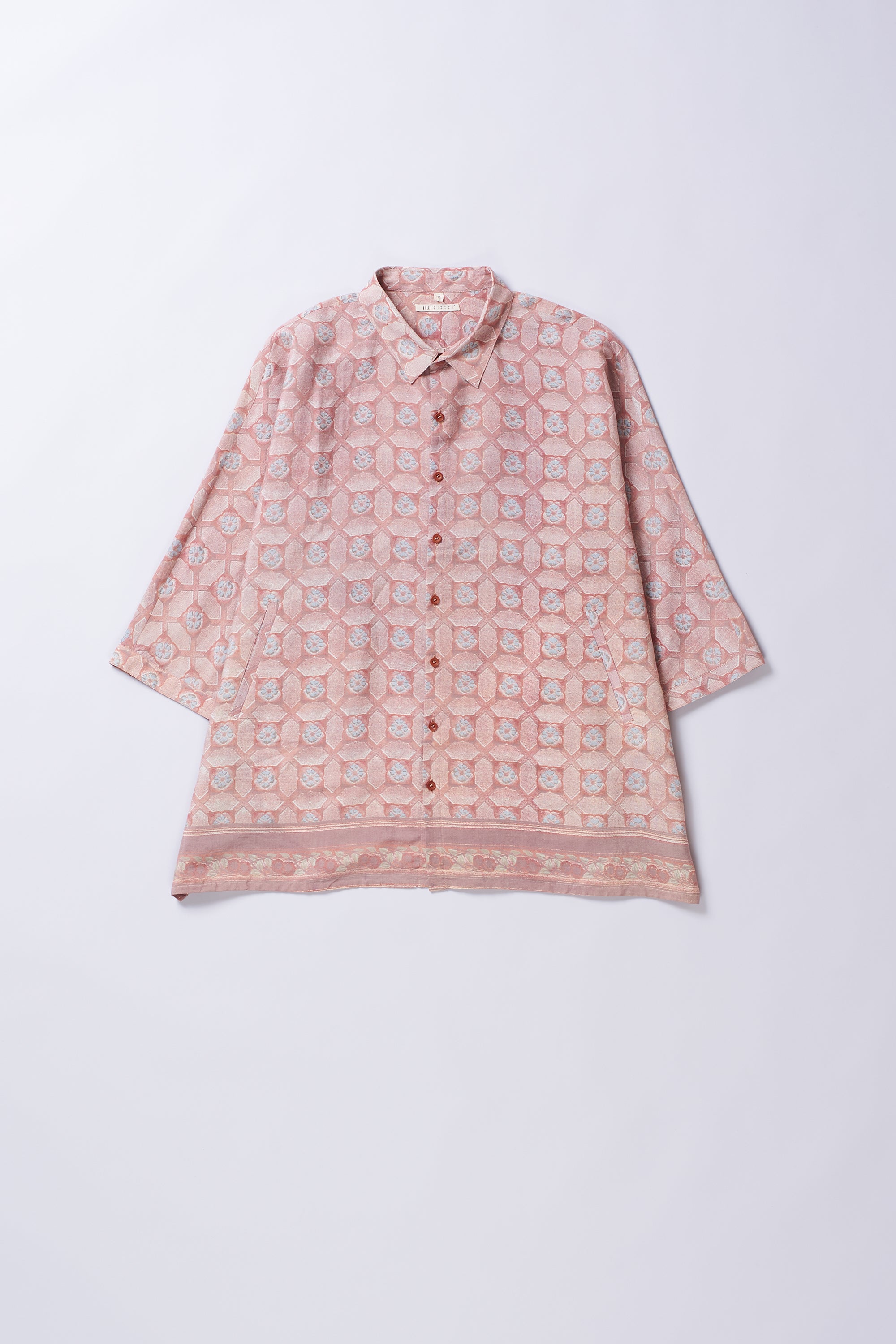 BRICK RED SCREEN PRINT SHIRT