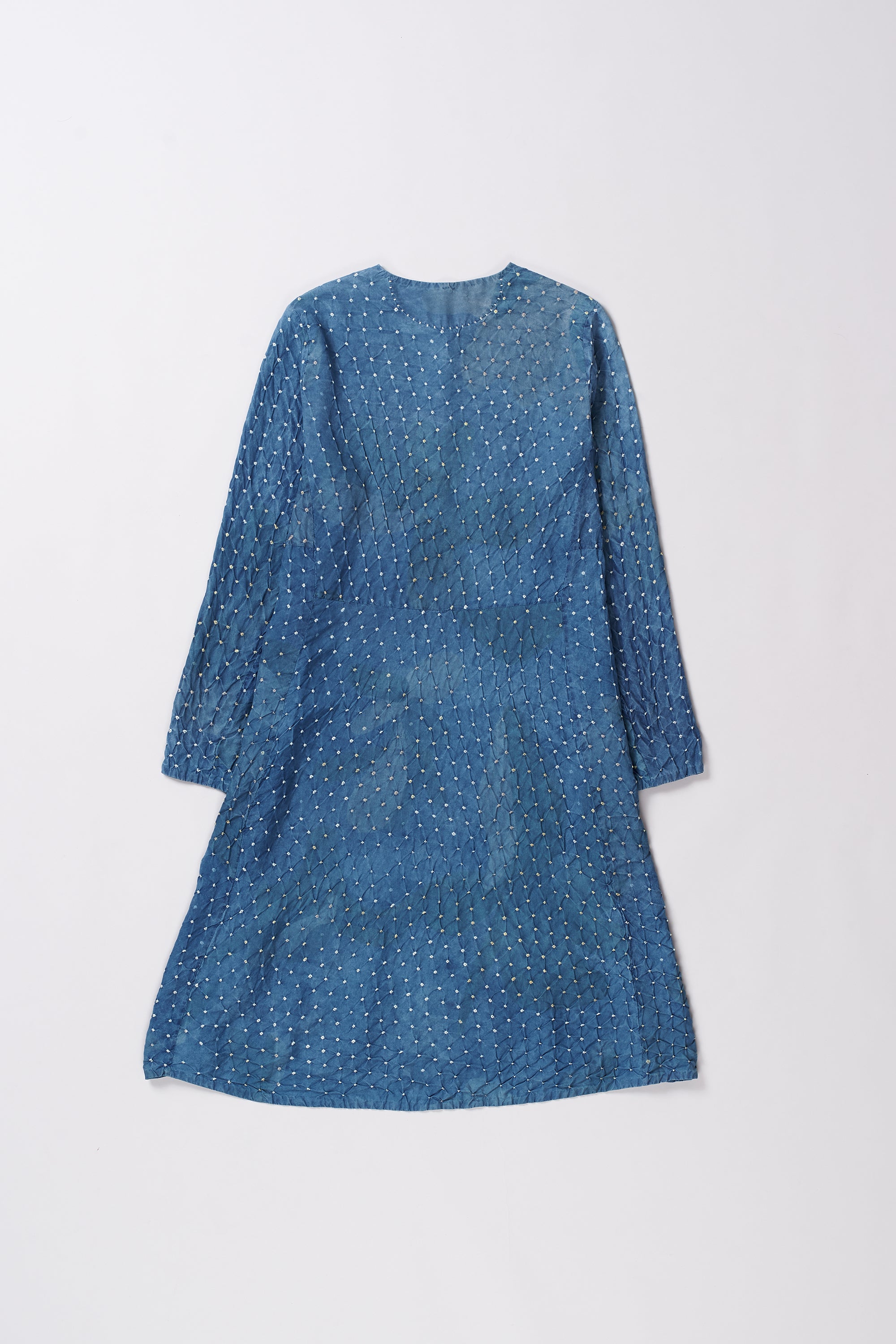 LIGHT INDIGO DRESS  WITH BANDHANI