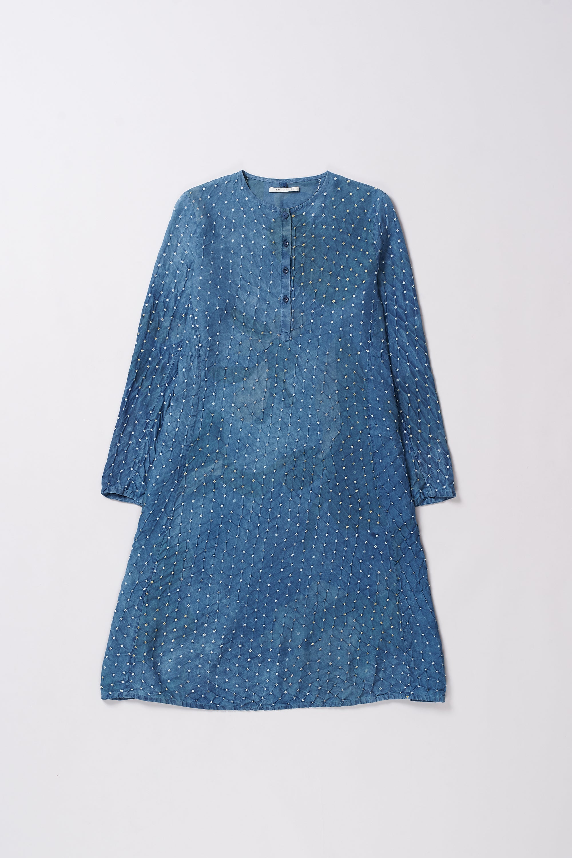 LIGHT INDIGO DRESS  WITH BANDHANI