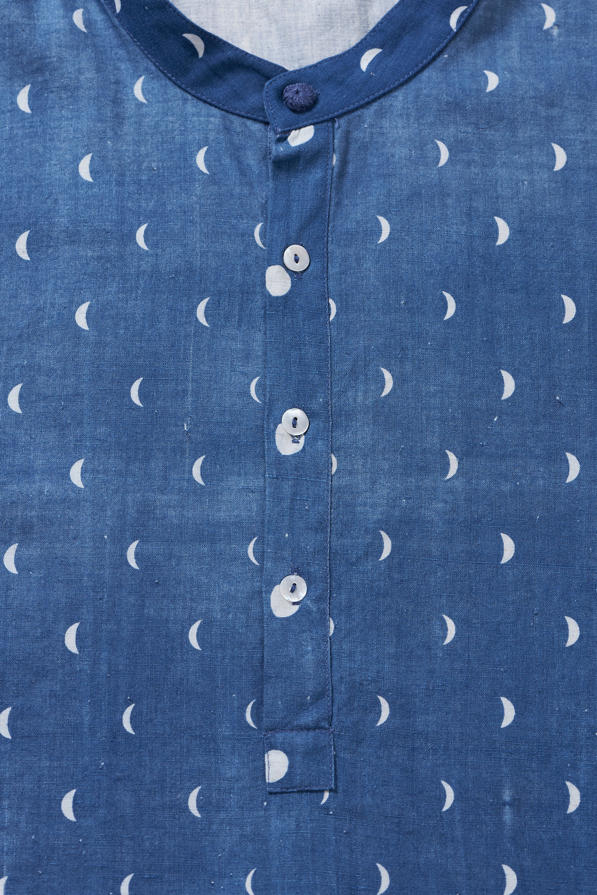 MEDIUM INDIGO COTTON KURTA