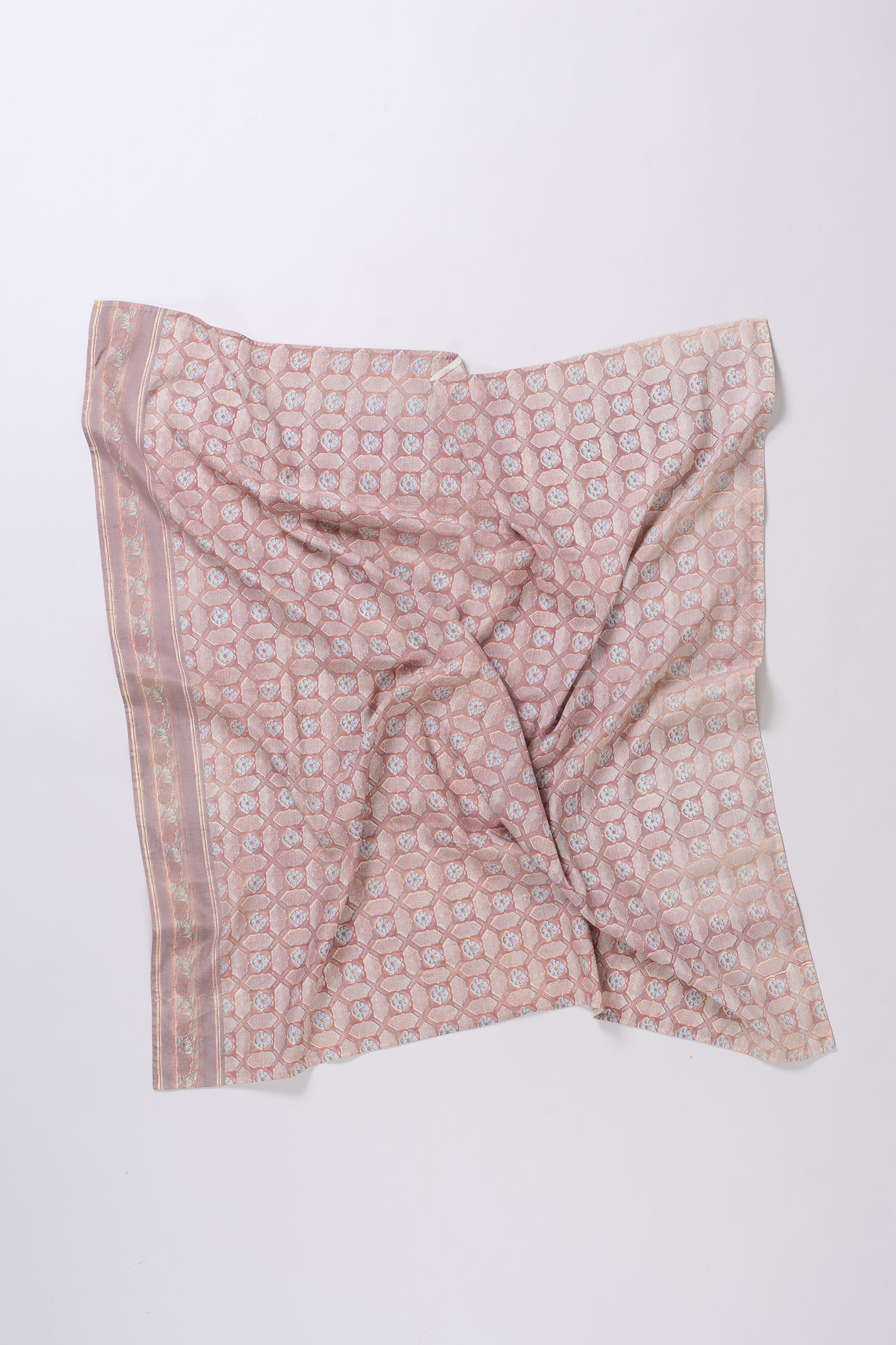 BRICK RED SCREEN PRINT SCARF