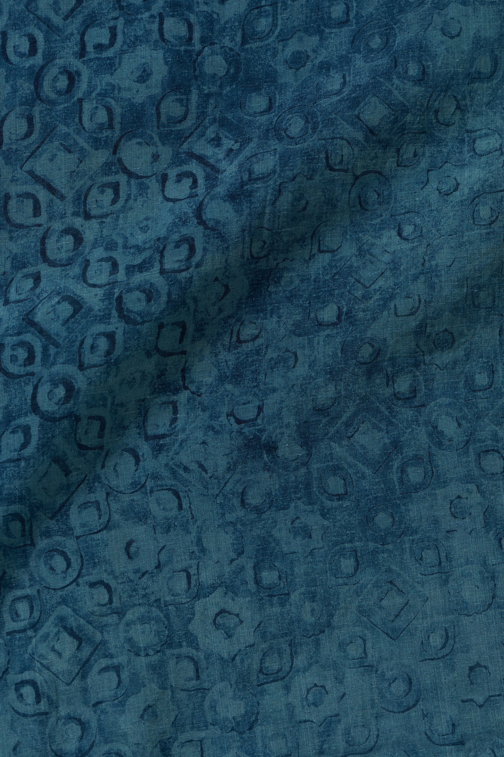 MEDIUM INDIGO BLOCK PRINTED SOFT DRESS