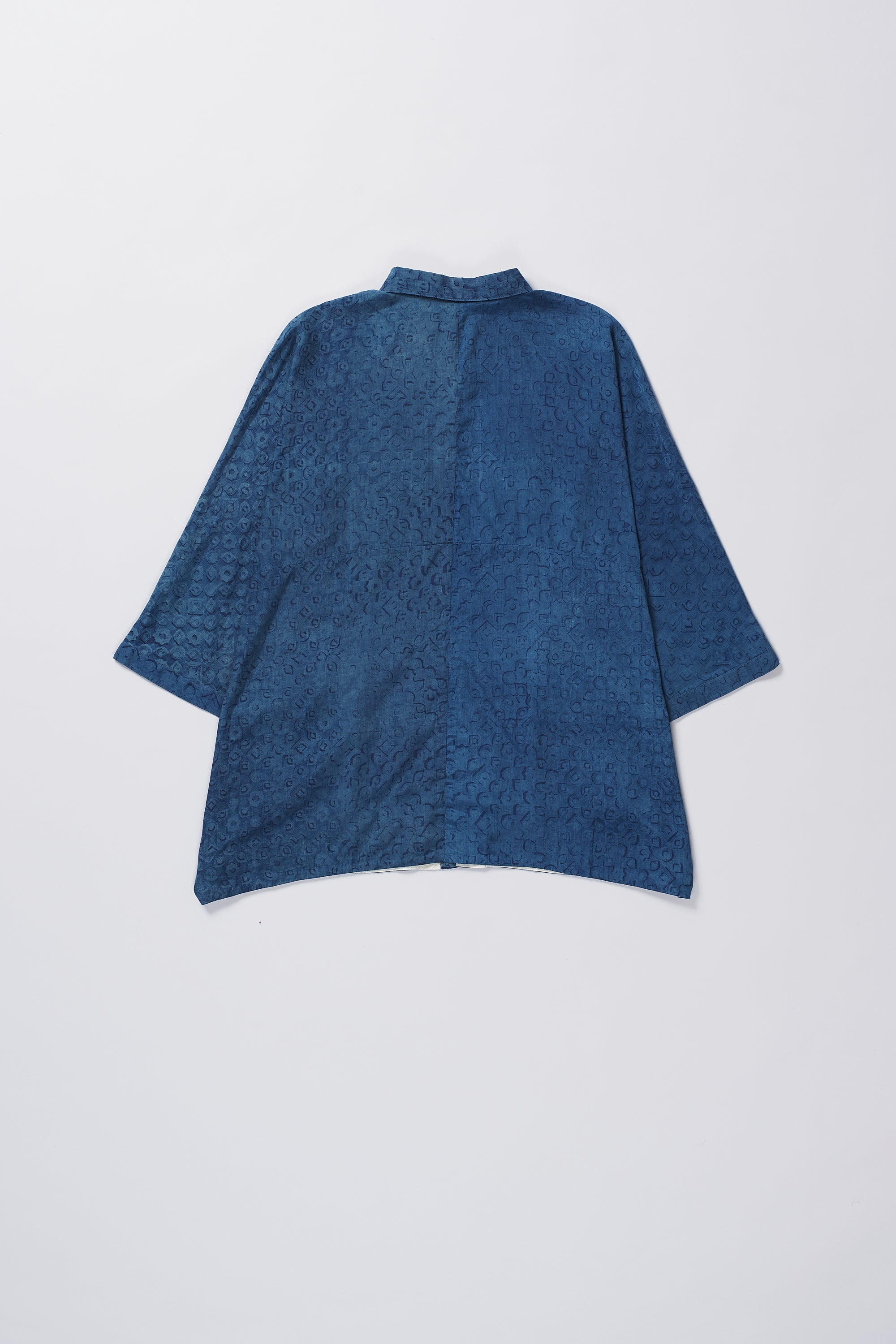 MEDIUM INDIGO COTTON UNISEX SHIRT