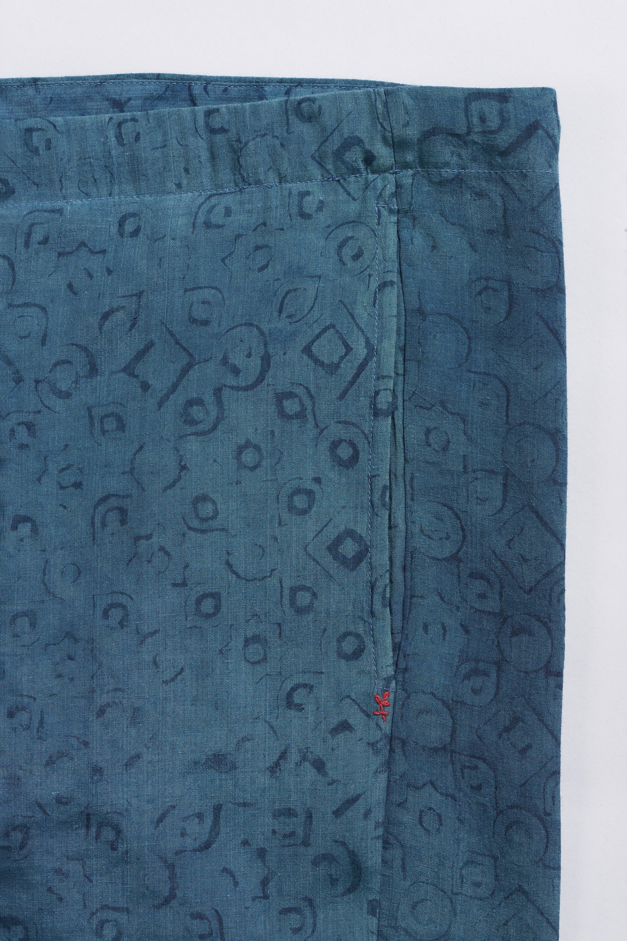 Blue fabric with a pattern