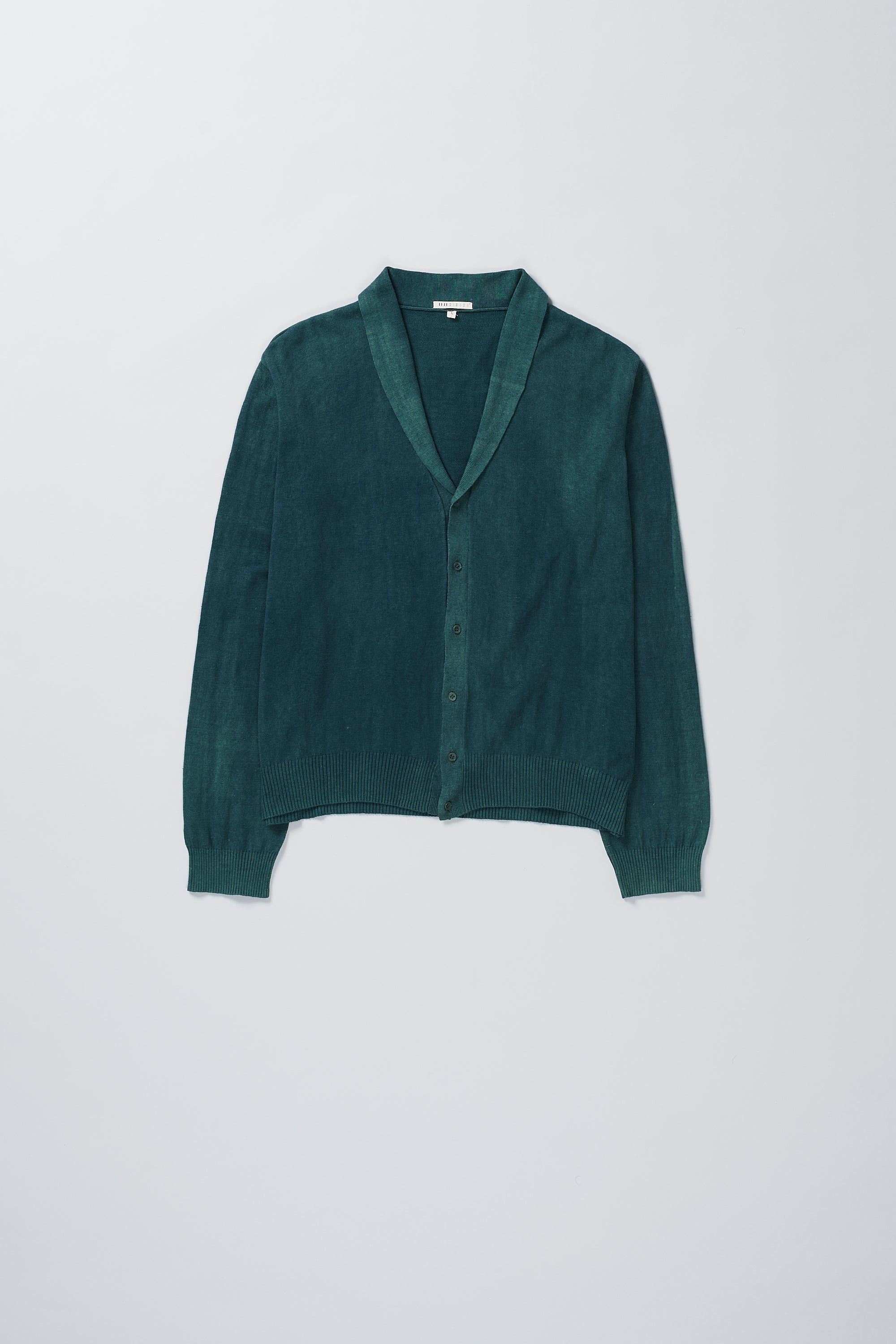 BOTTLE GREEN  COTTON CARDIGAN