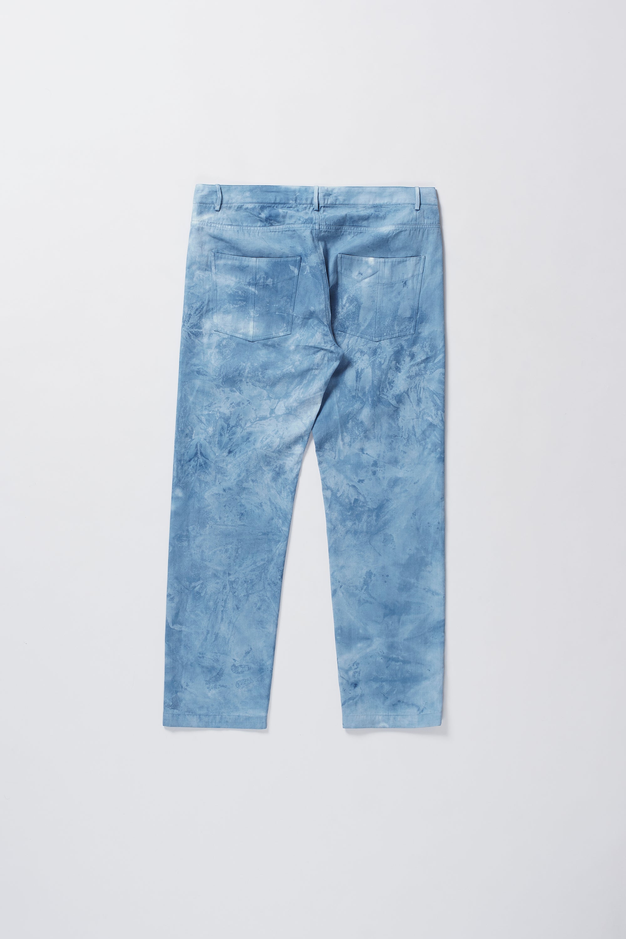 MEDIUM INDIGO DENIM DEOXIDIZED COTTON PANTS