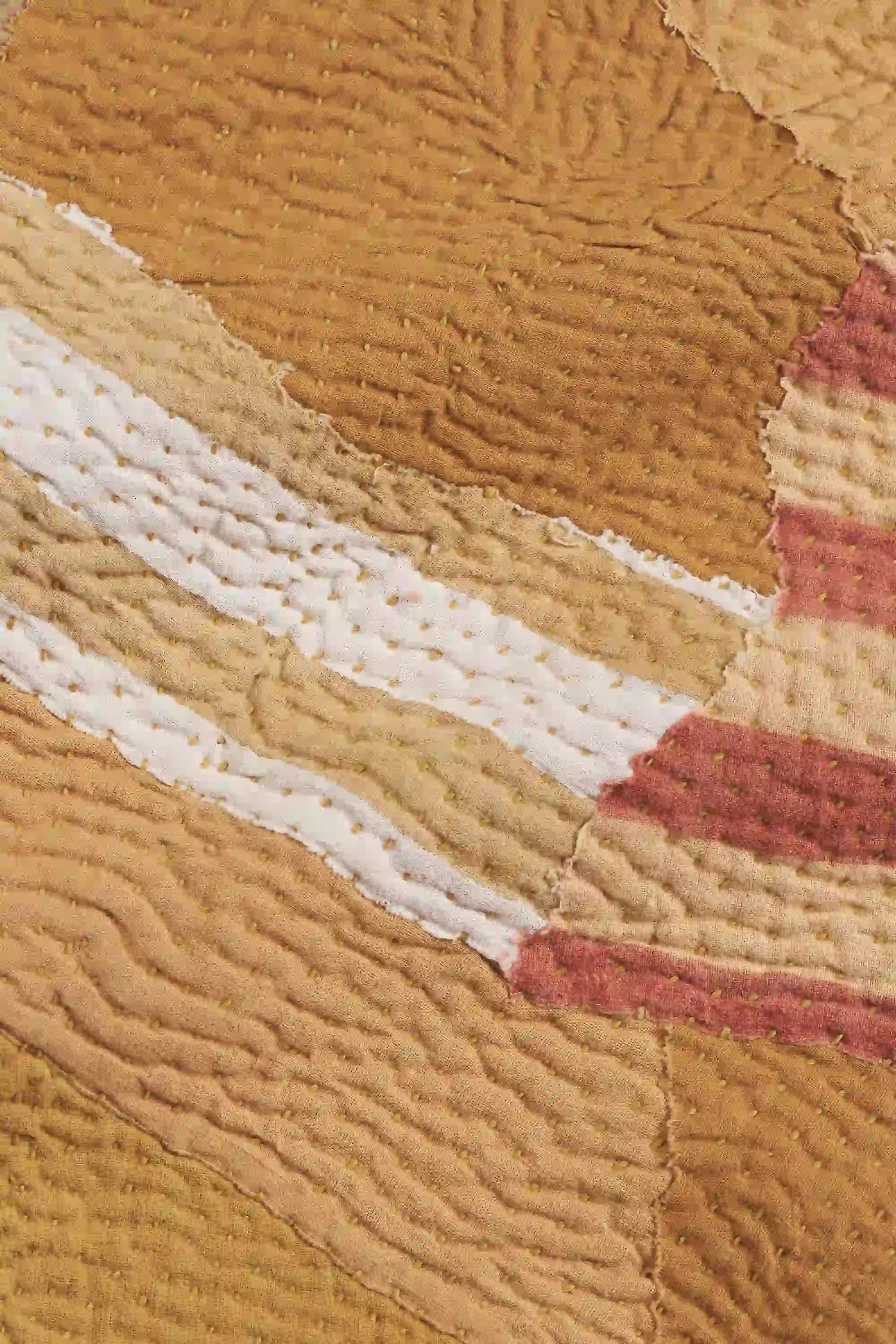 Fabric close-up with patchwork
