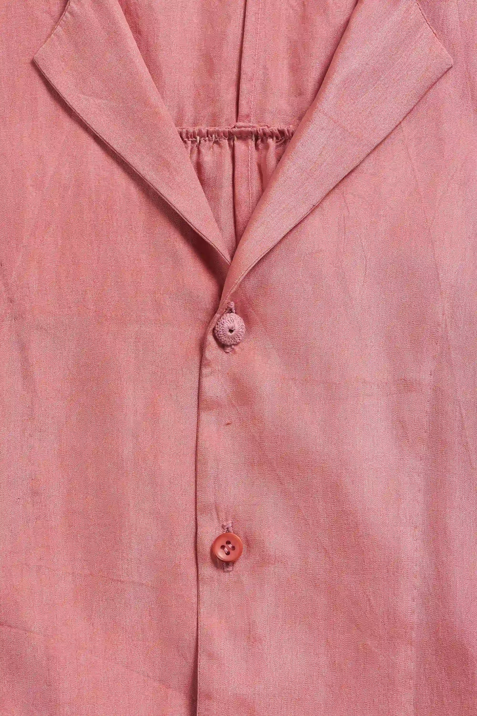 Chalk pink Silk Shirt