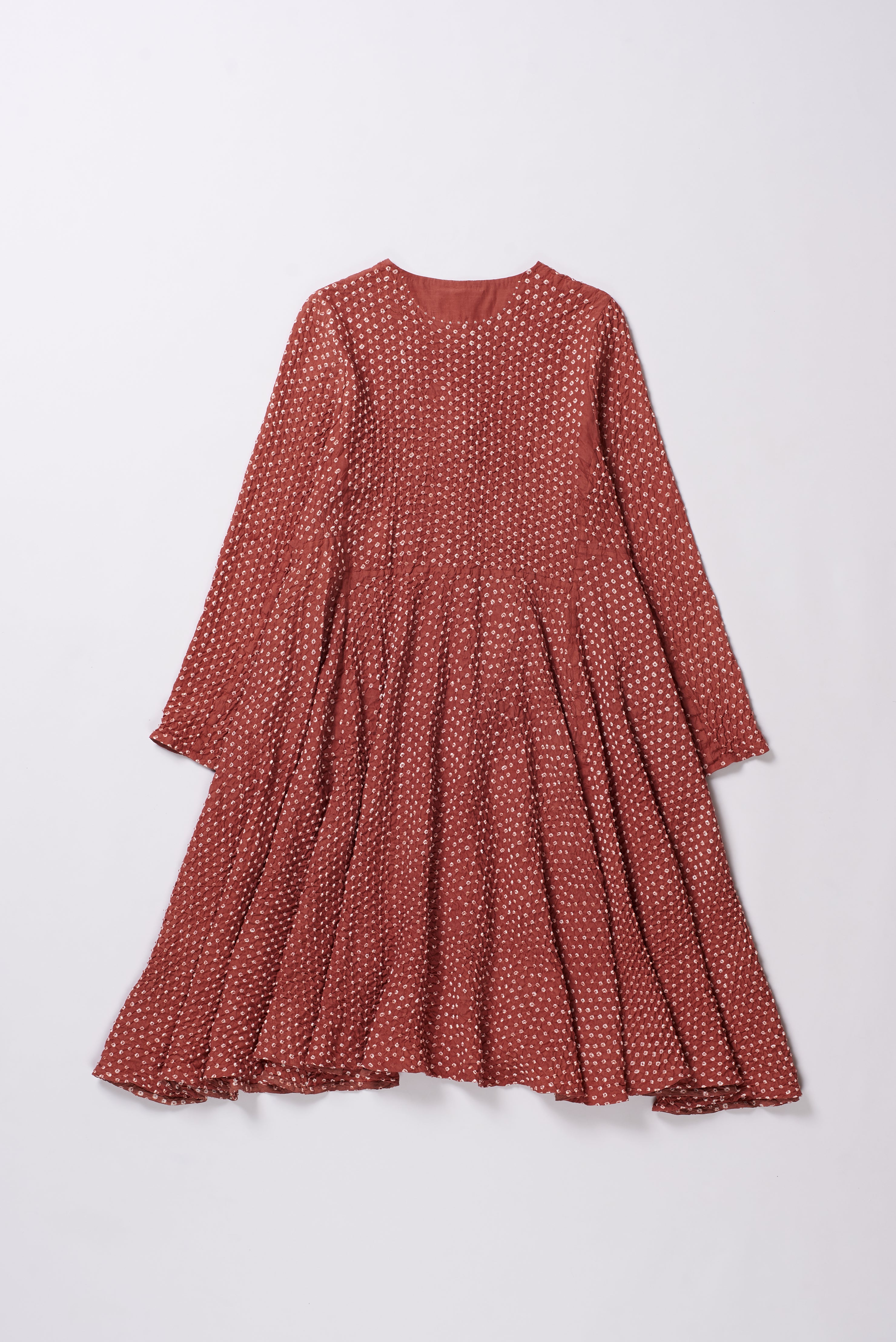 ROUGH PINK BANDHANI DRESS