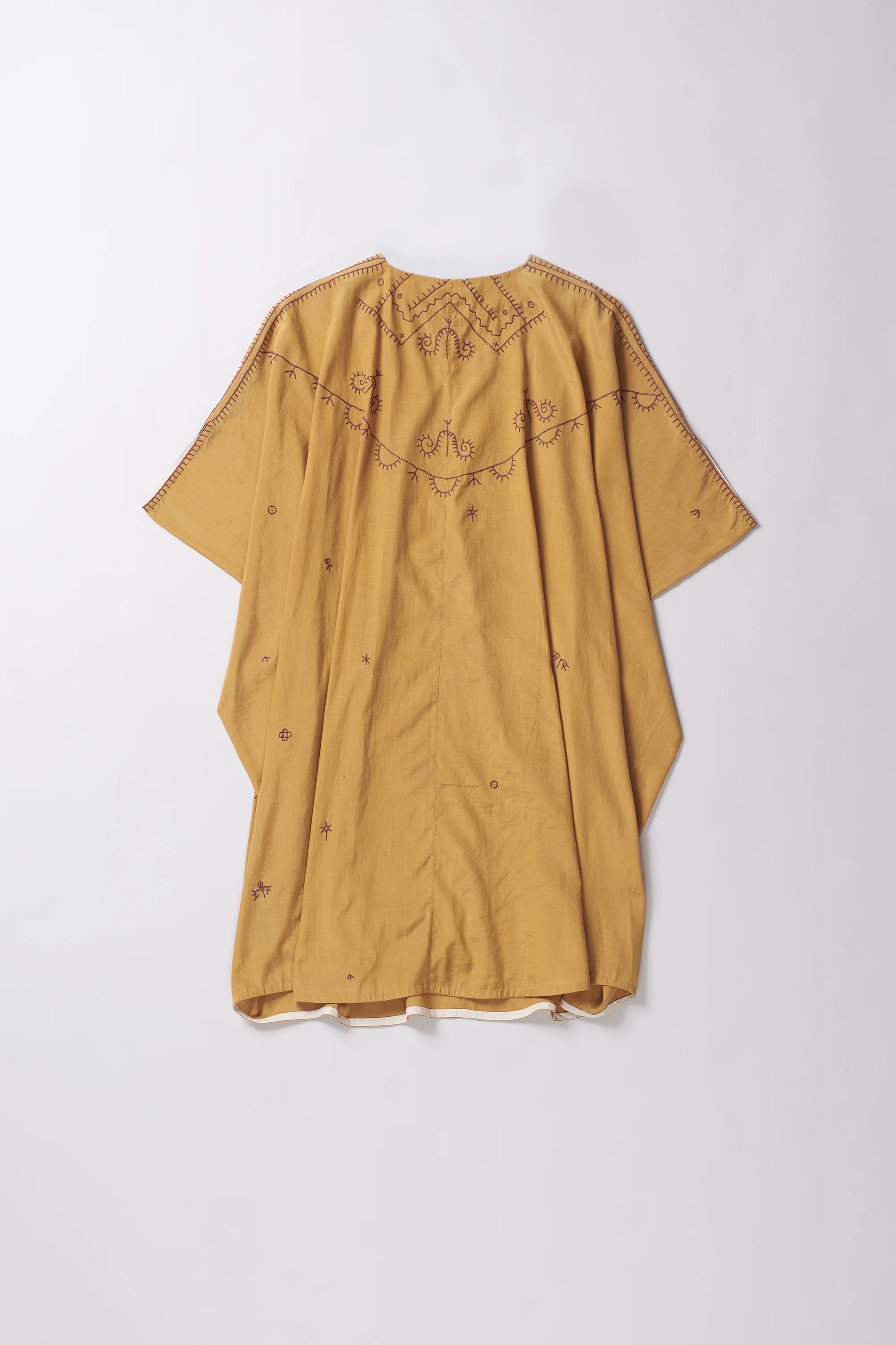 Cotton Silk Blend Hand Embroidered Dress