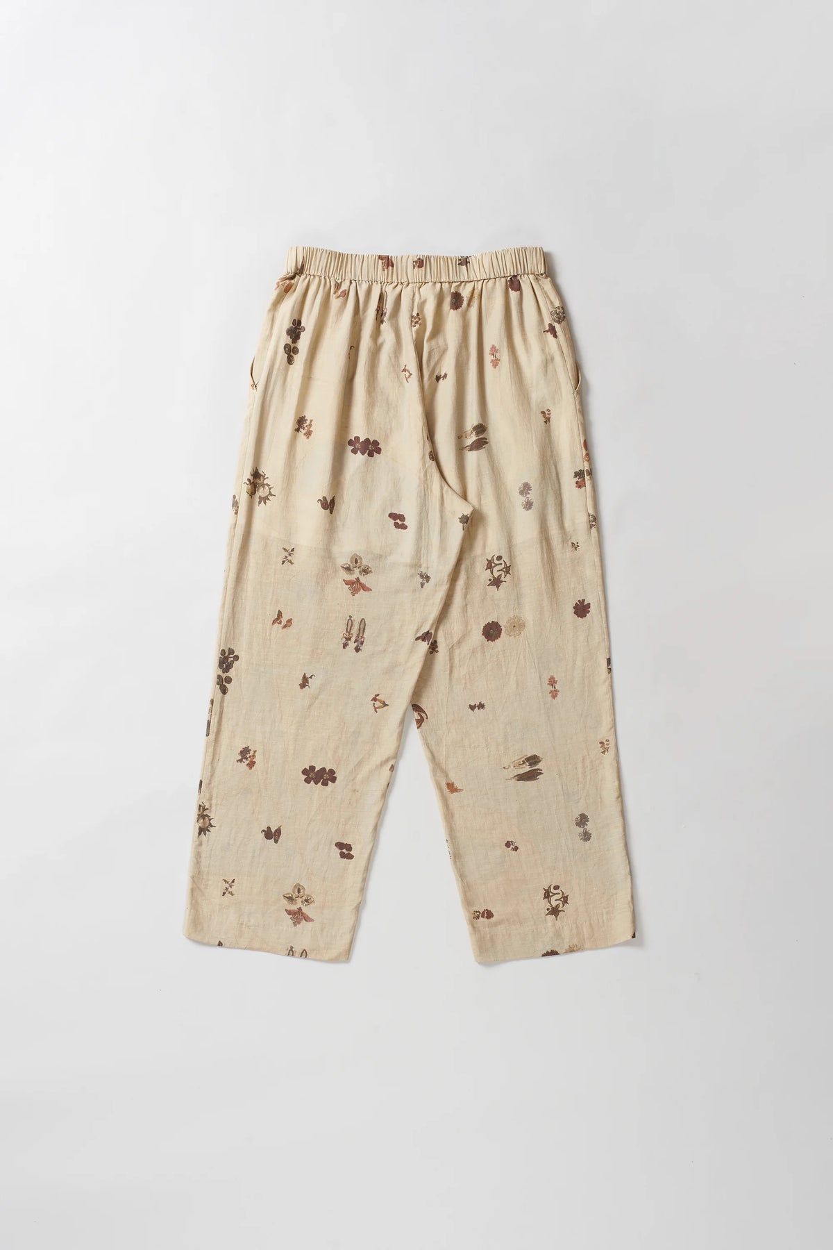 Cotton Silk Blend Screen Print Pant