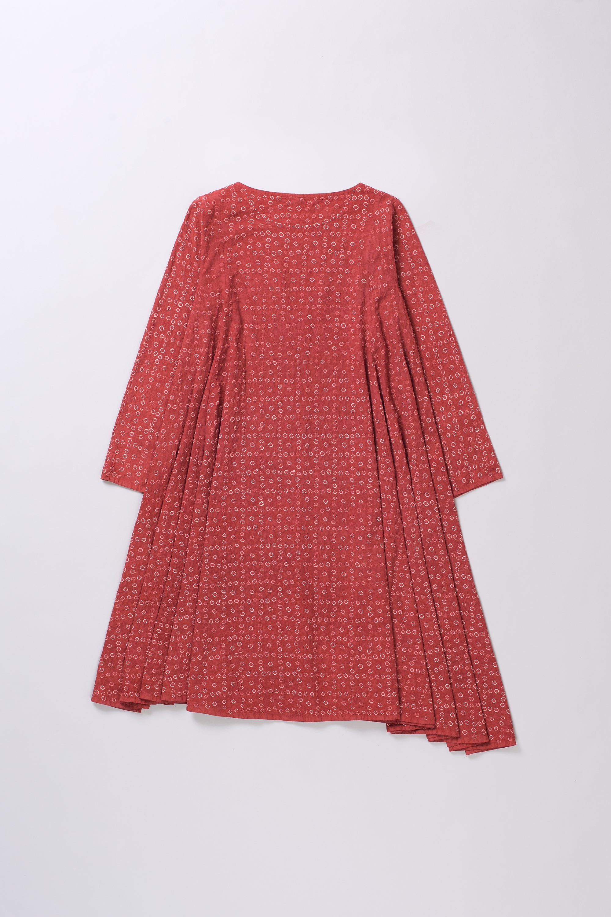 CRIMSON PINK COTTON COTTON DRESS