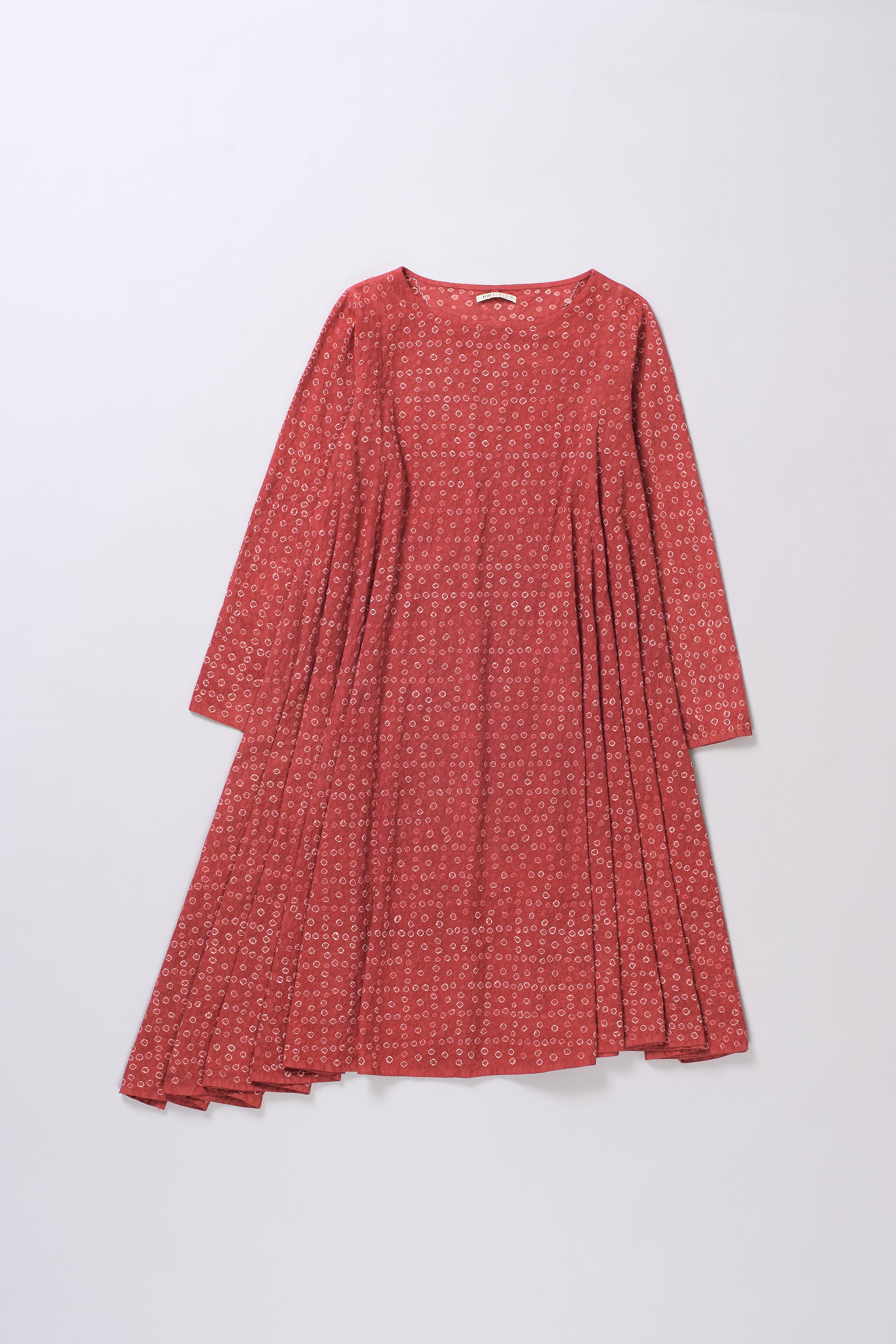 CRIMSON PINK COTTON COTTON DRESS