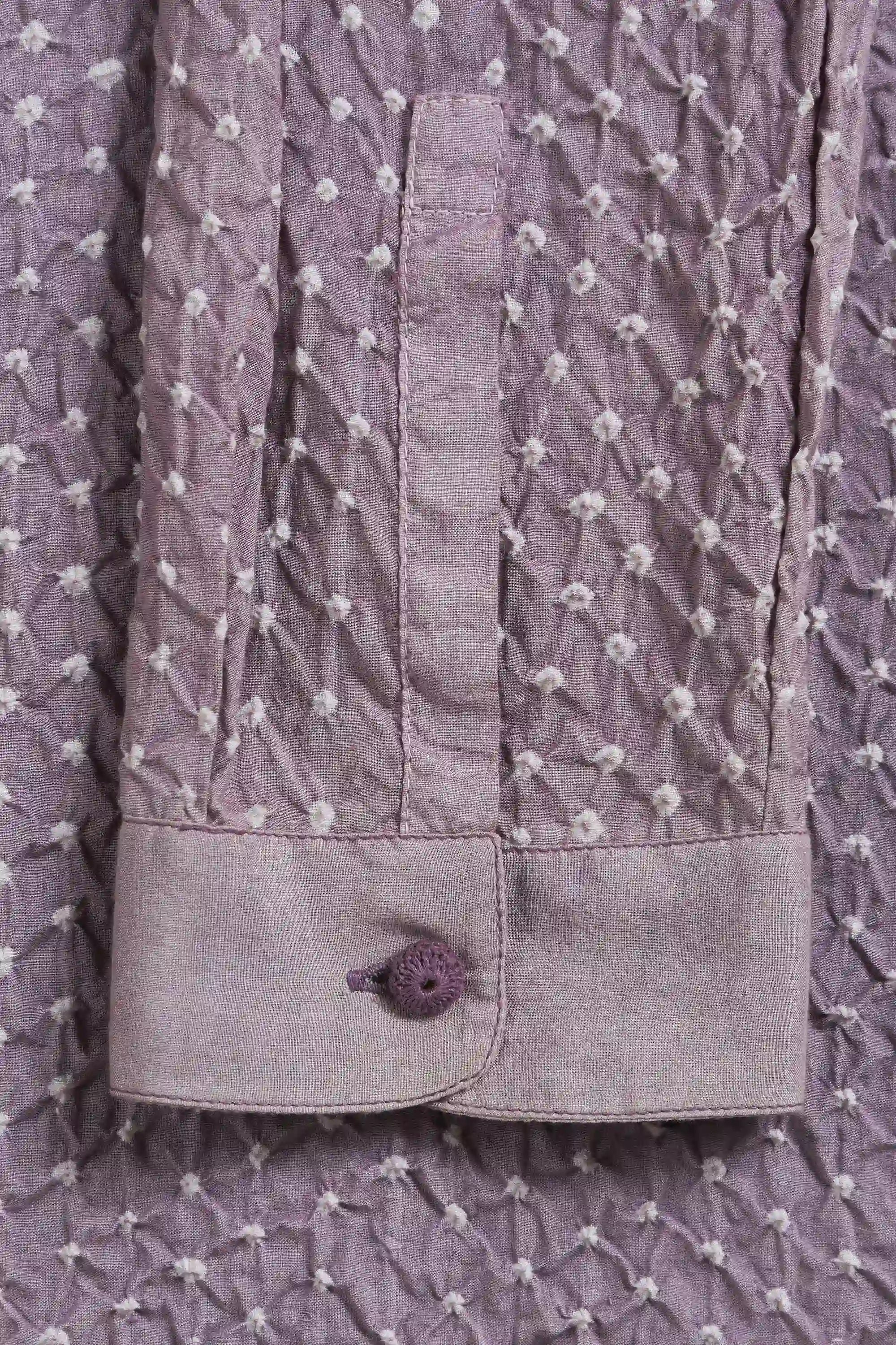 Jamun Cotton Silk Blend Bandhani Unisex Shirt