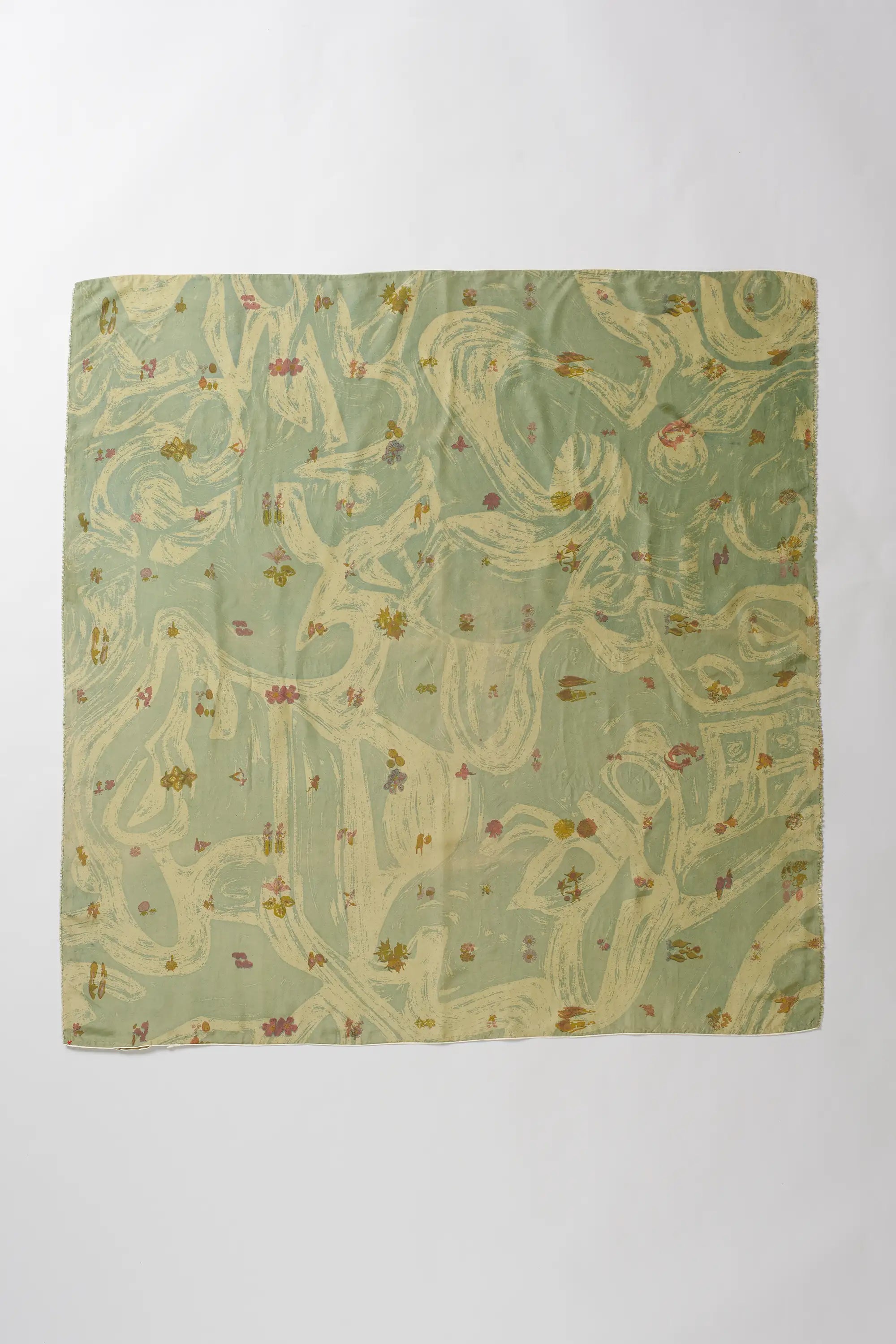 Ocean Blue Silk Scarf