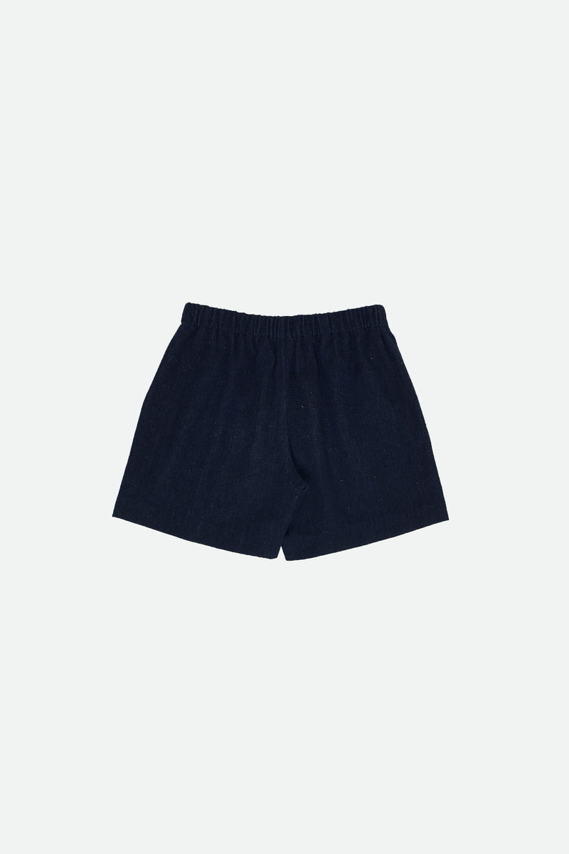 NATURAL INDIGO COTTON UNISEX SHORTS