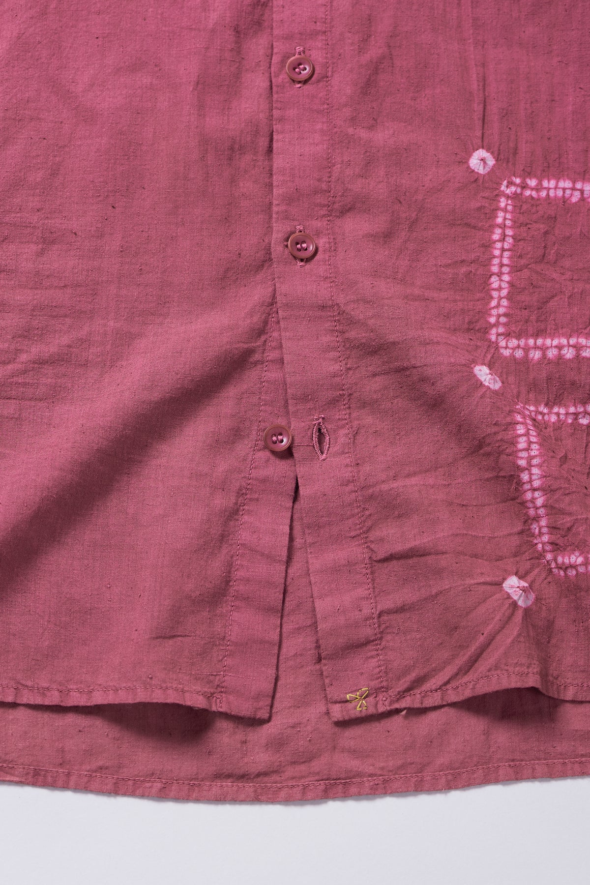 Fine Cotton Shirt Speckled with Shibori